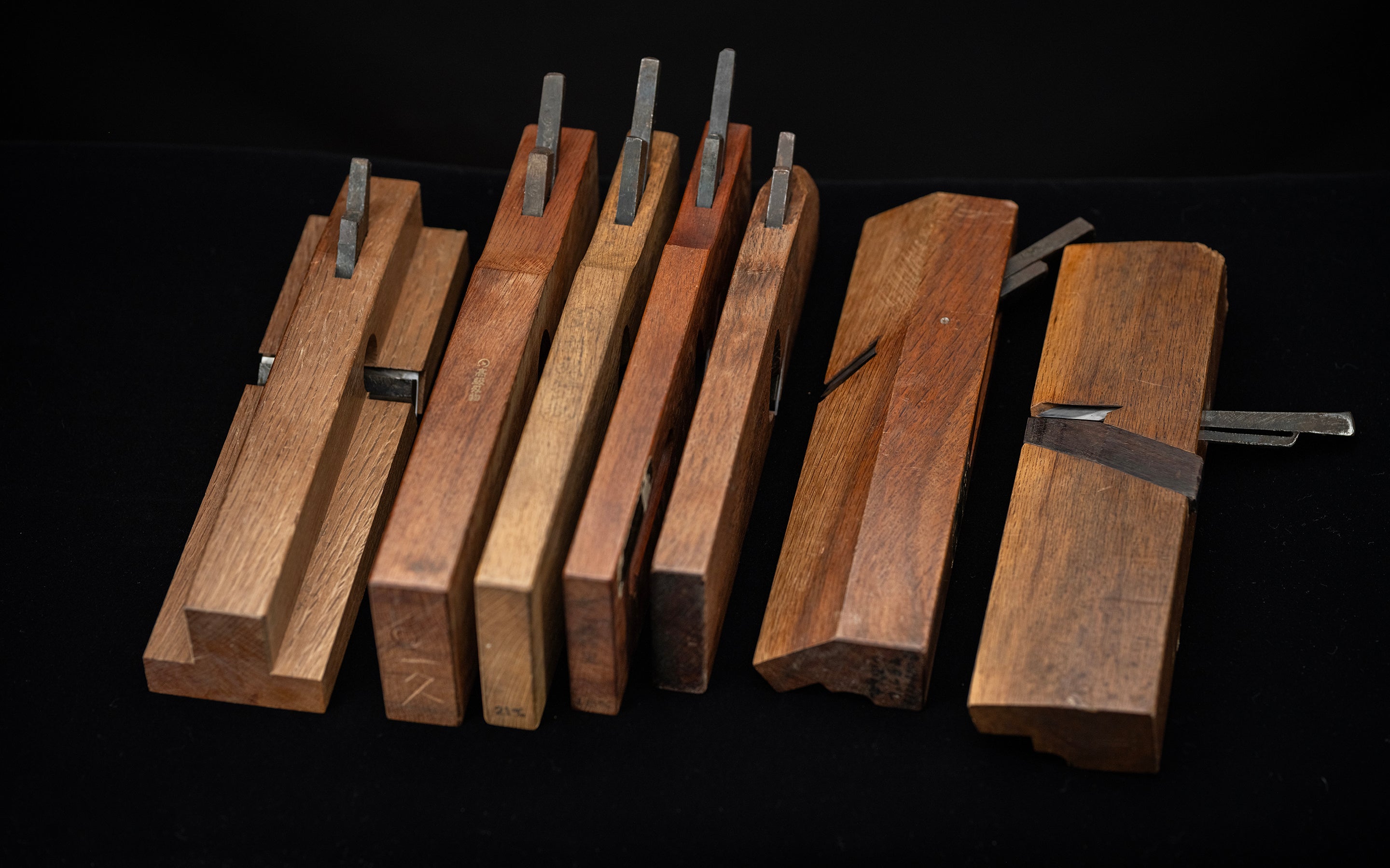 Retired Kansai Region Carpenter's Used Grooving Plane Set