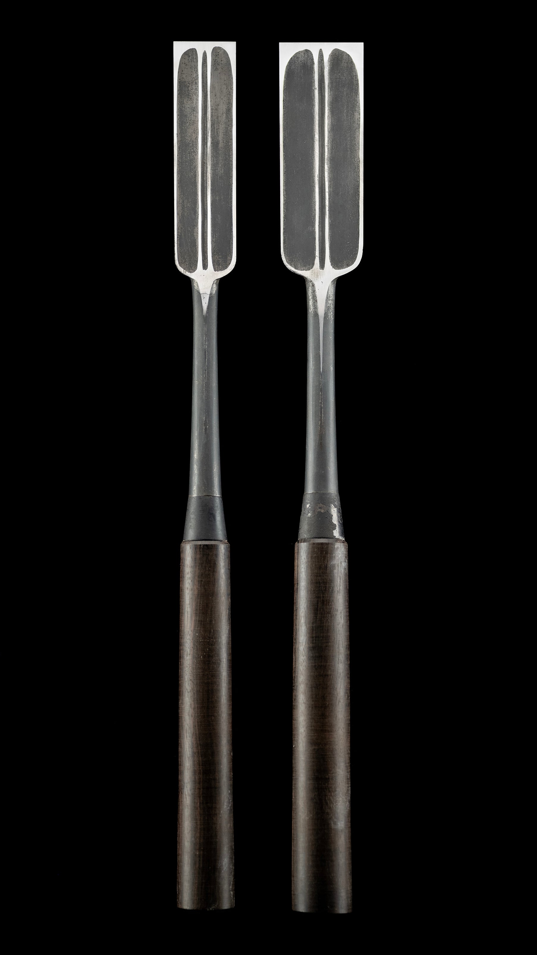 Tsuki-Nomi Japanese Custom Made Slick Chisel Set By Osahiro - 36&48mm