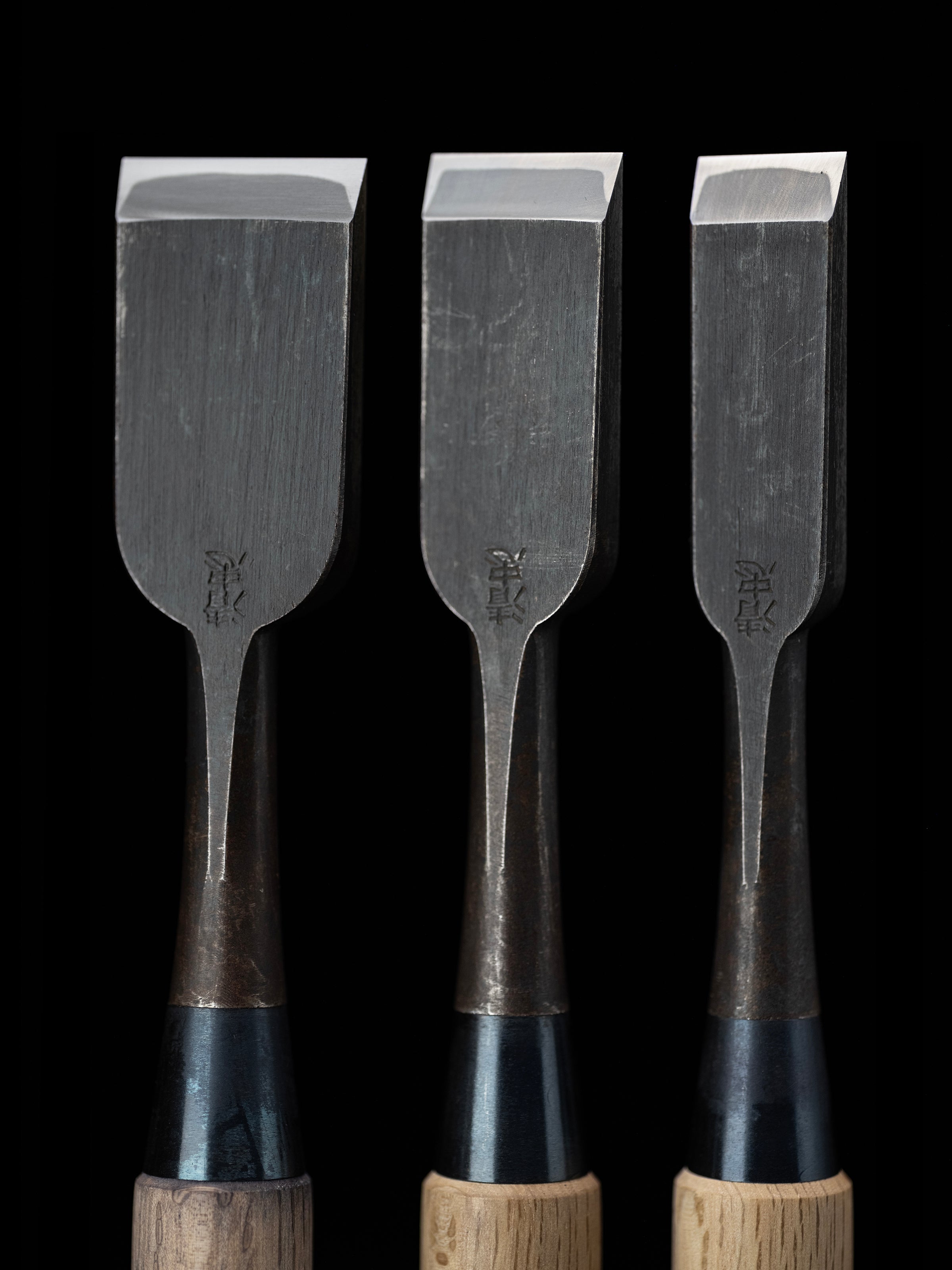 Oire-Nomi Japanese Hand Made Bench Chisel Set By Second Generation Kiyotada - Classical Type