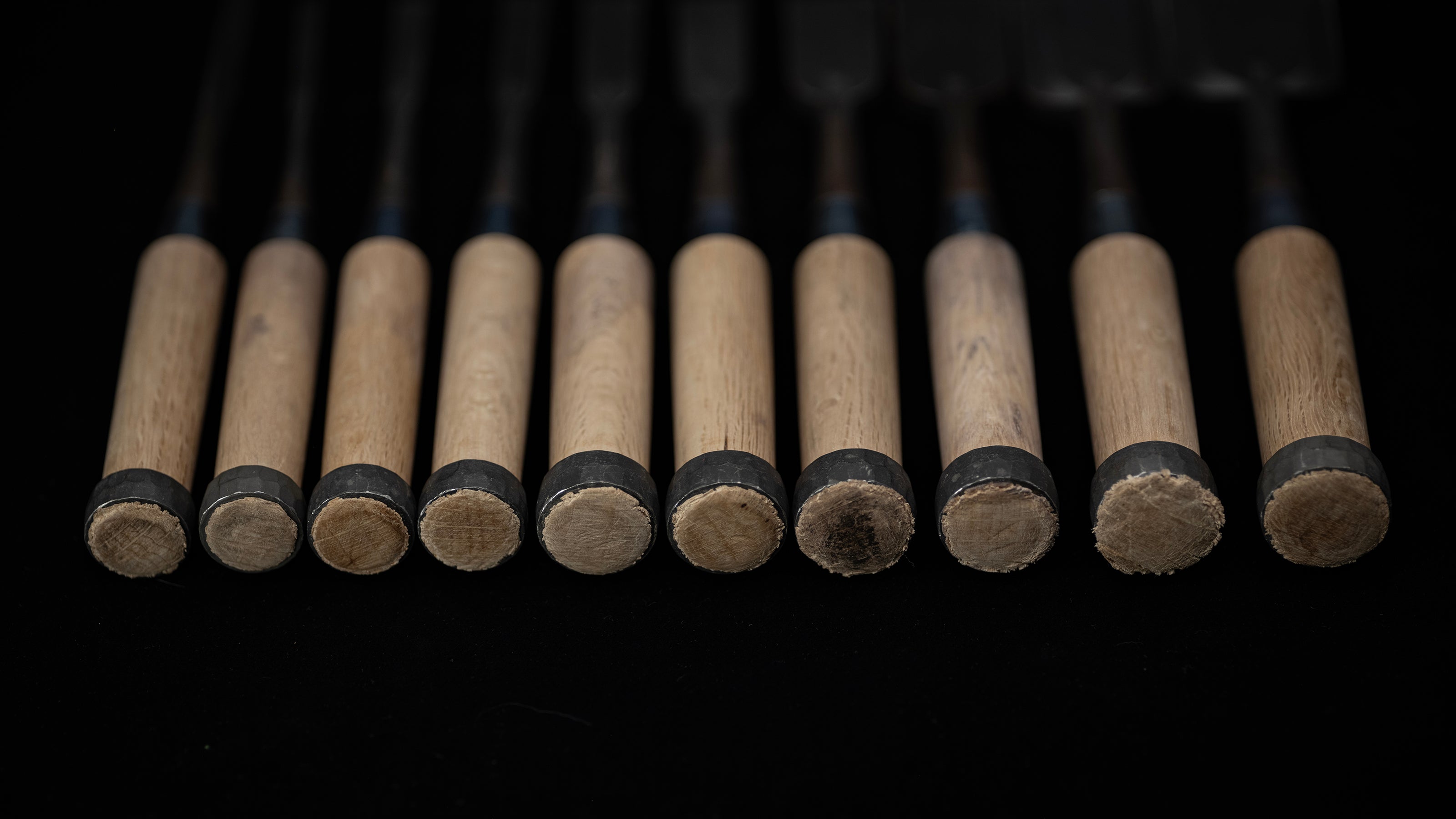 Oire-Nomi Japanese Hand Made Bench Chisel Set By Second Generation Kiyotada - Classical Type