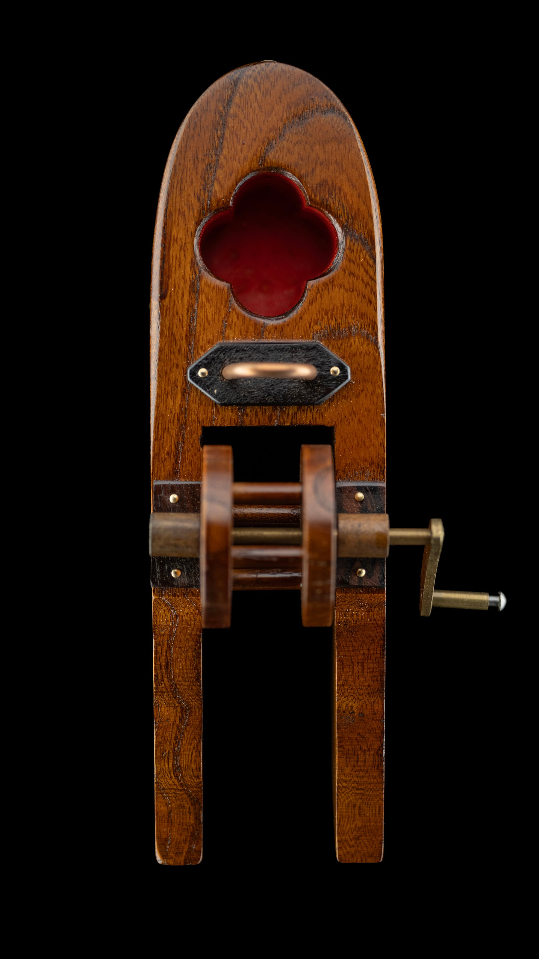 Antique style Sumitsubo Japanese Hand made Wooden Inkpot - 220mm