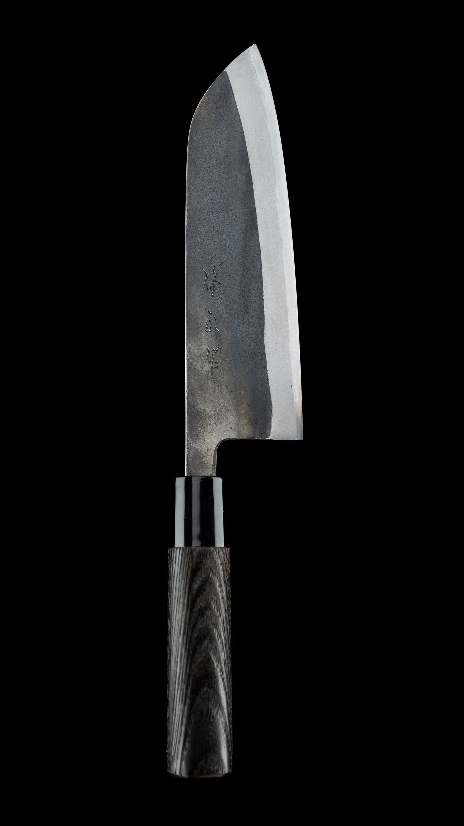 Kurouchi Santoku Knife Japanese All Purpose Knife By Toyama Shuji - 165mm