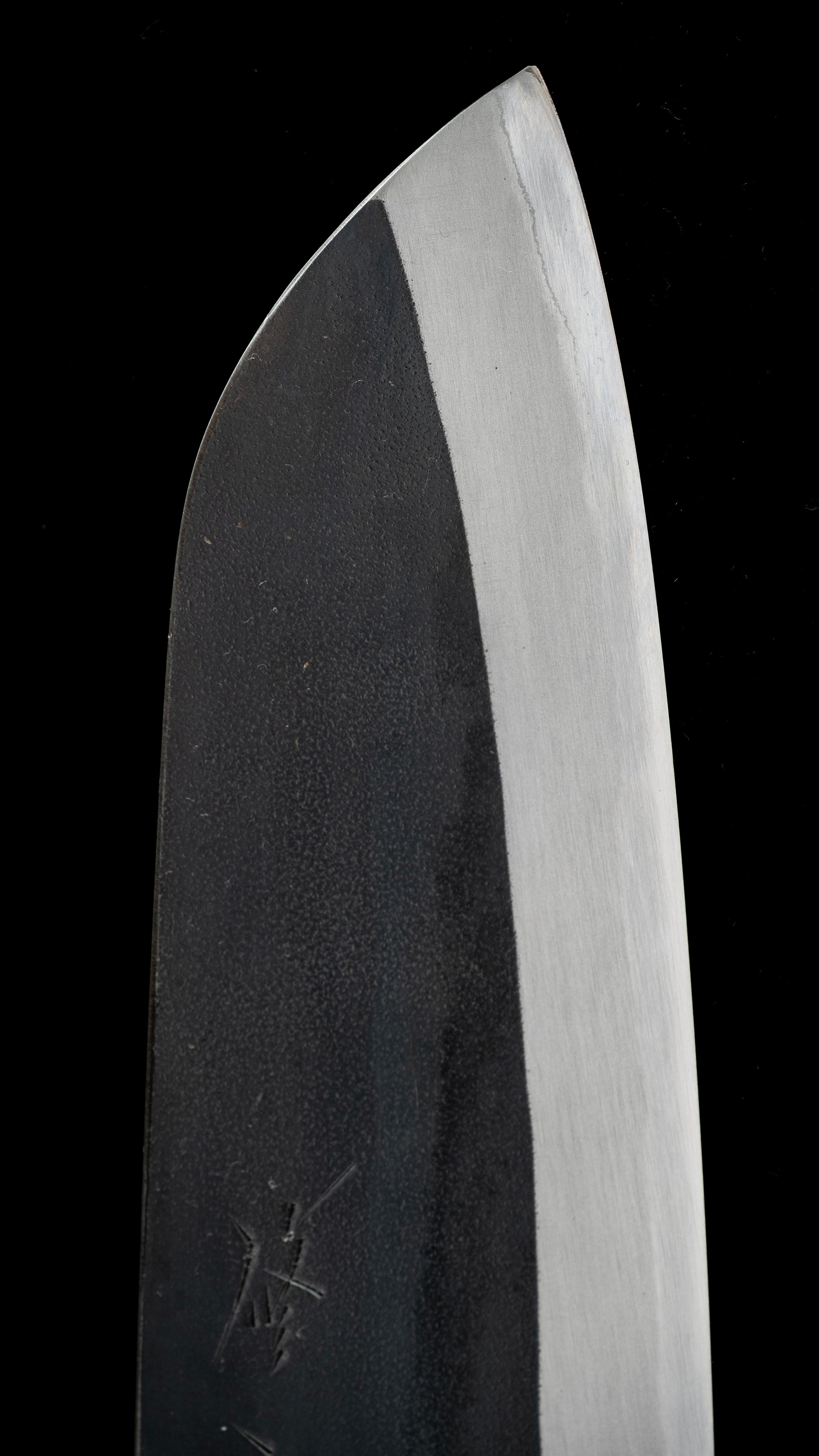 Kurouchi Santoku Knife Japanese All Purpose Knife By Toyama Shuji - 165mm