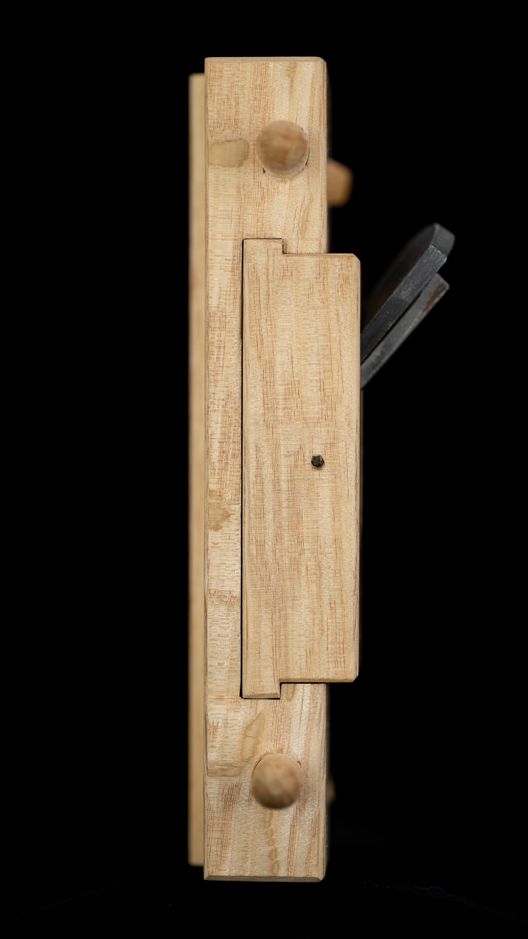 Sarumentori-Kanna Japanese Wood Screw Adjustable Chamfer Plane 60° By Yukichika - 24mm ③