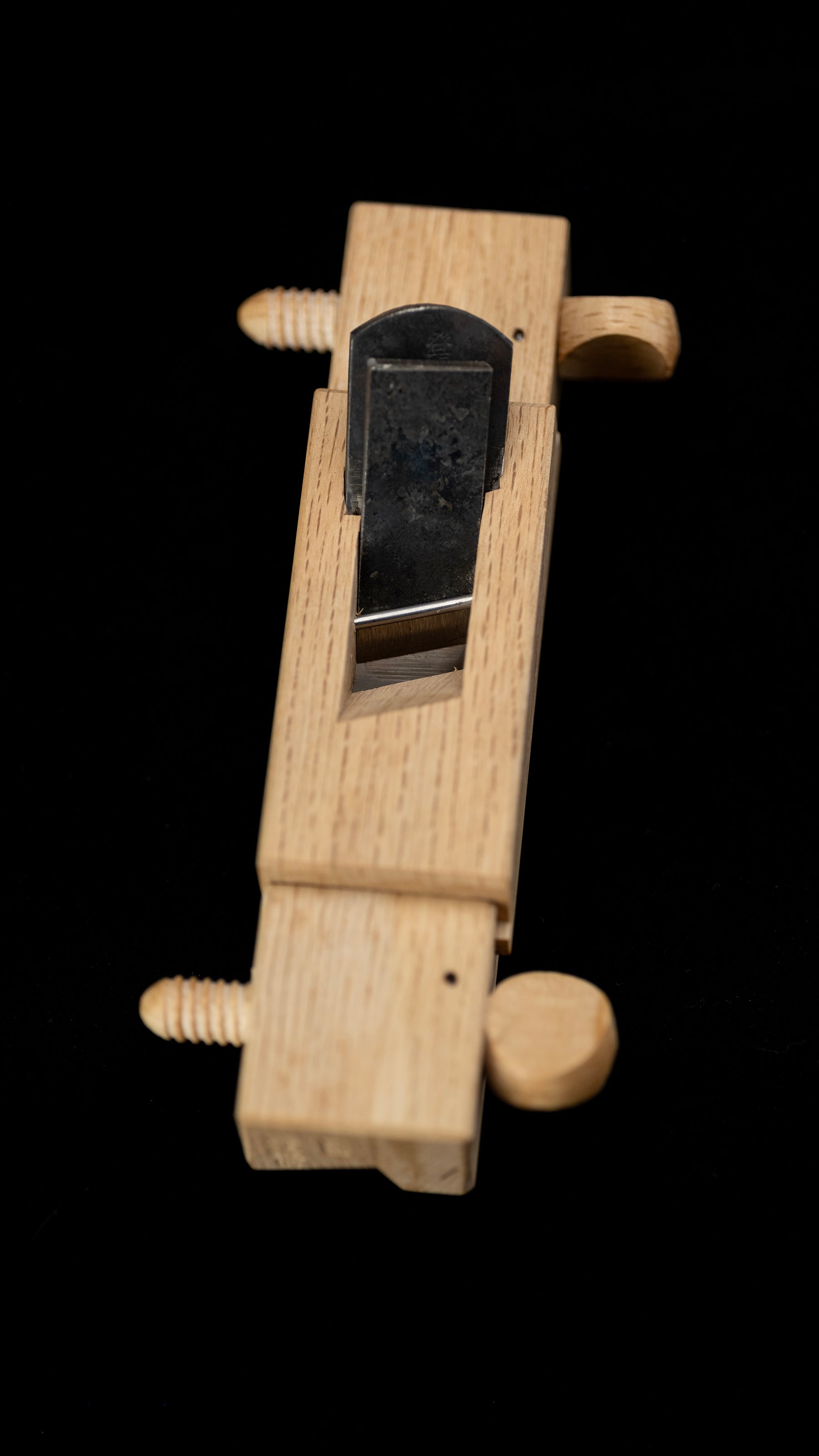 Sarumentori-Kanna Japanese Wood Screw Adjustable Chamfer Plane 60° By Yukichika - 24mm ③