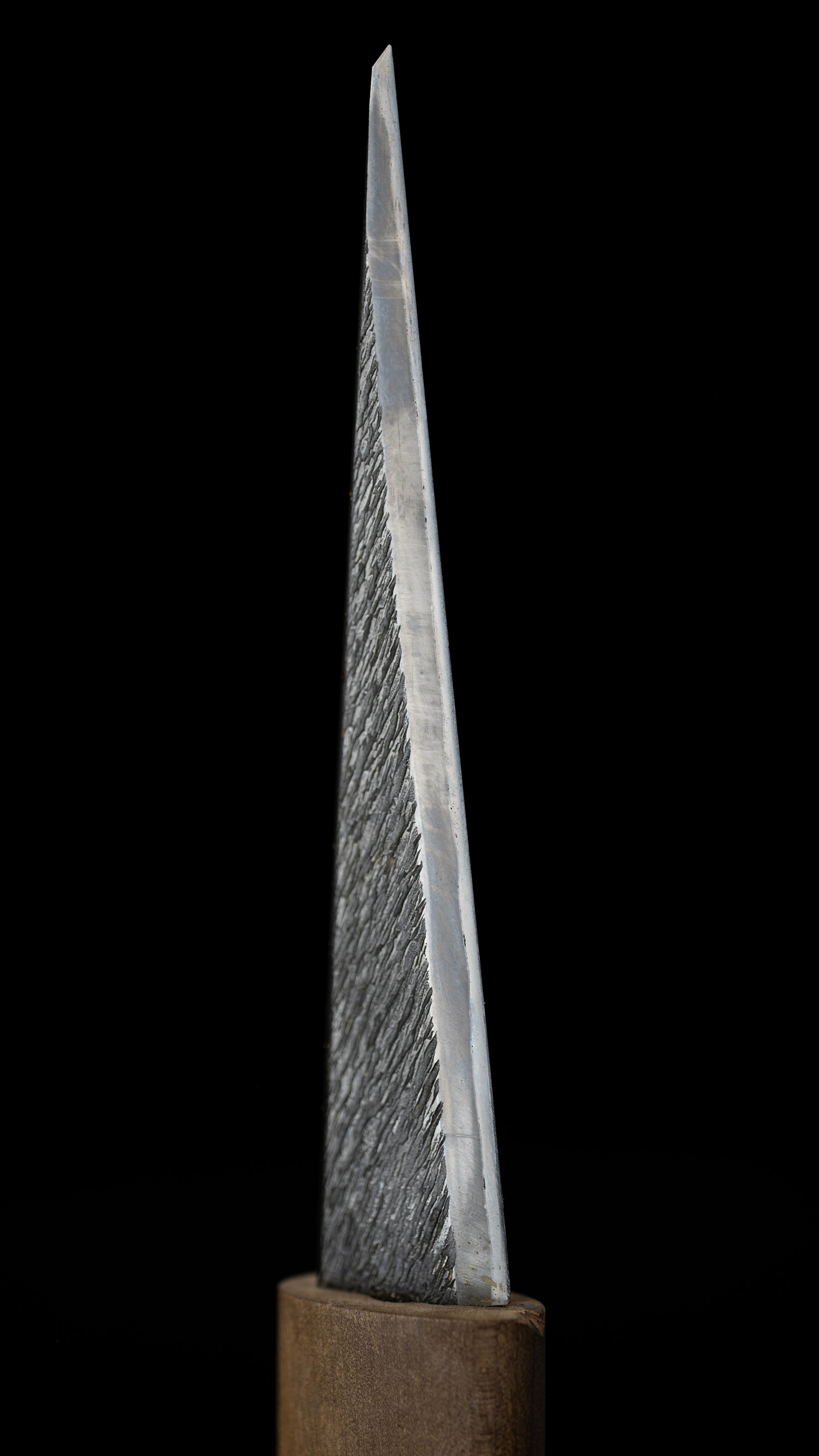 Kuriko-katana Knife with Double-Bevel - 130mm