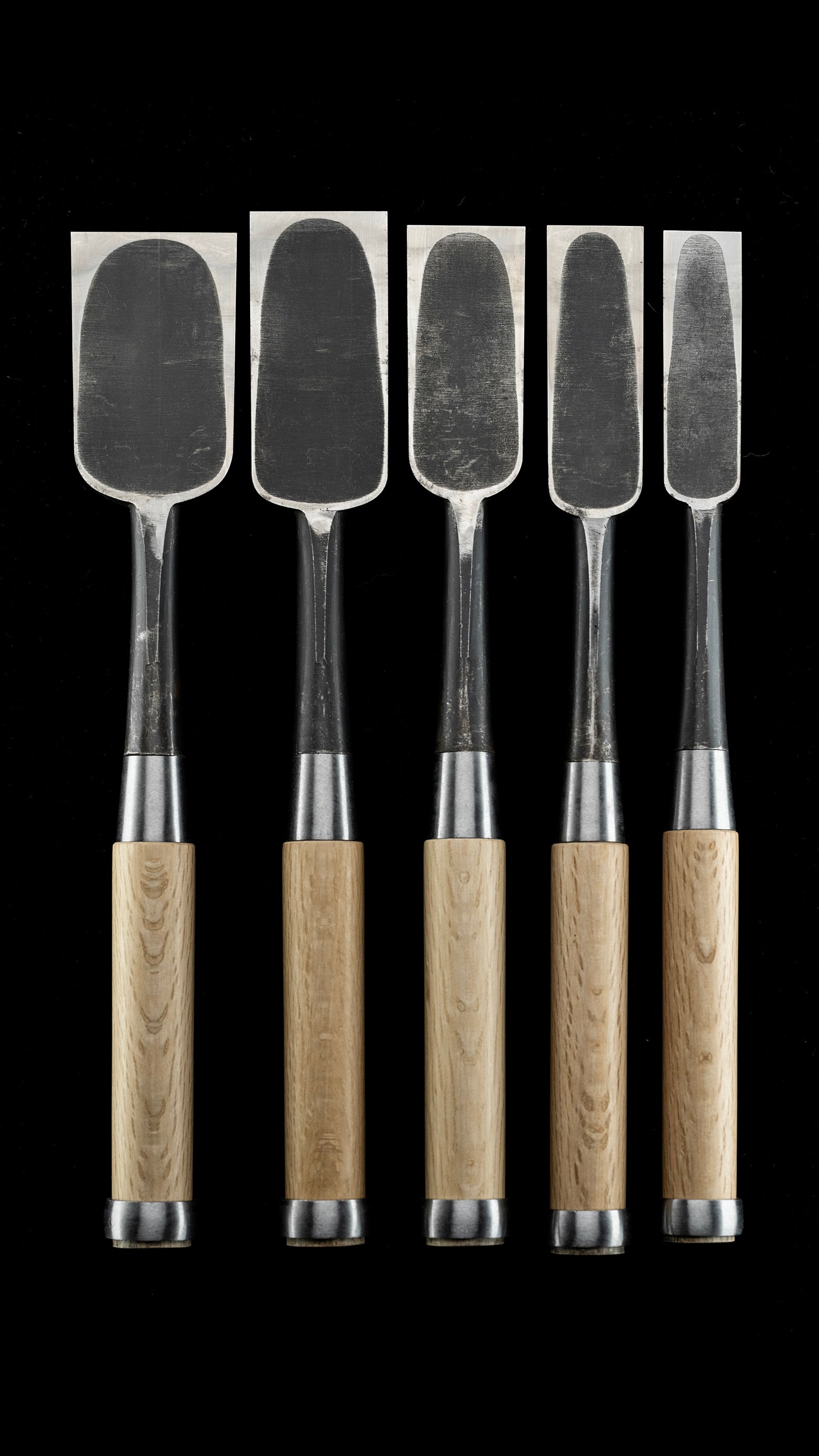 Tataki-Nomi Japanese Hand Made Timber Chisel 5-Pieces Set By Kiyotada Ⅱ