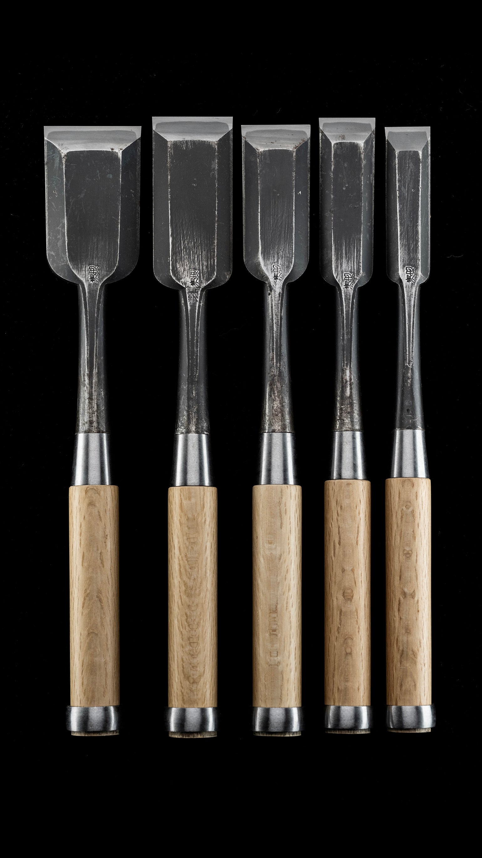 Tataki-Nomi Japanese Hand Made Timber Chisel 5-Pieces Set By Kiyotada Ⅱ
