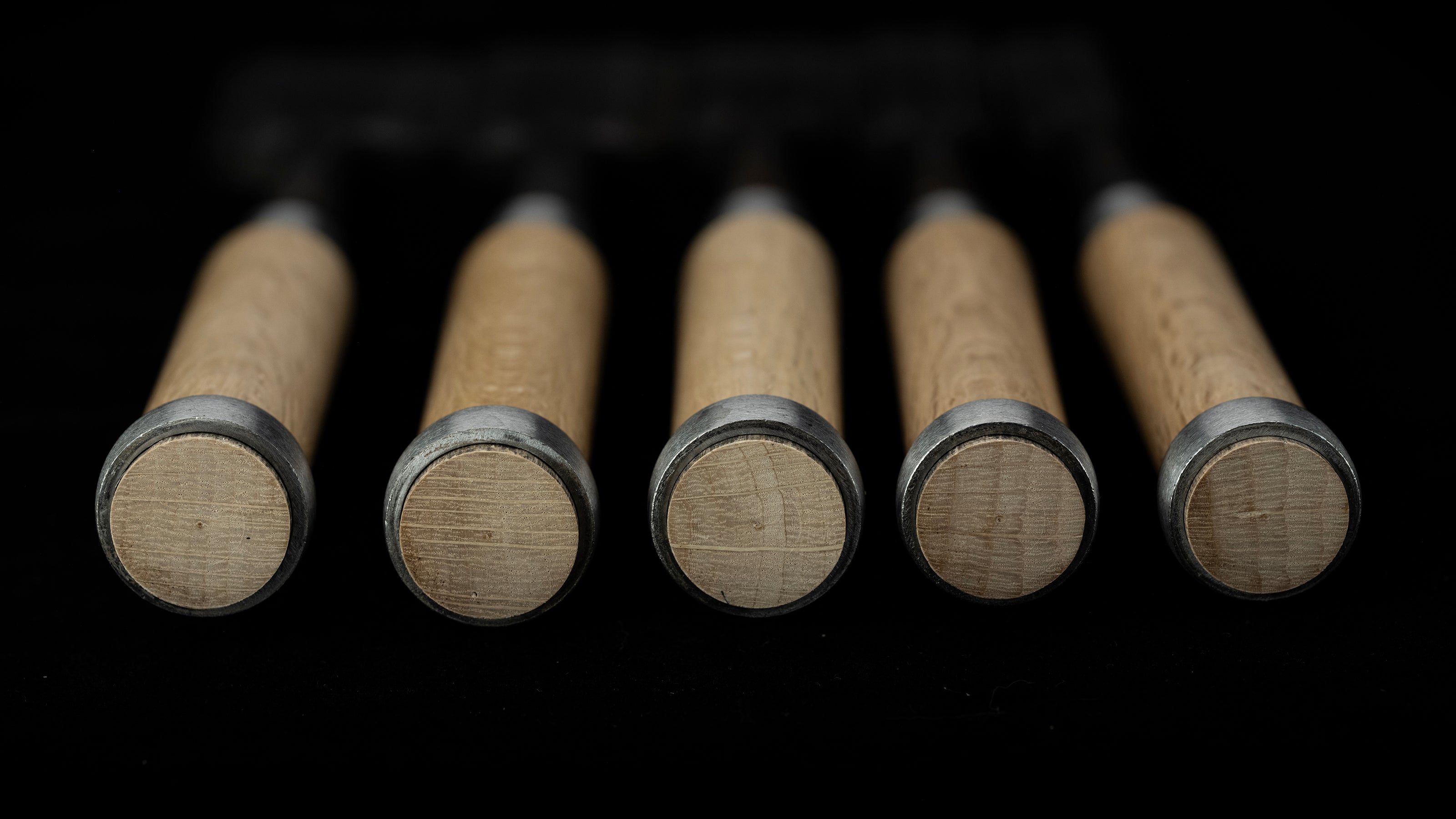 Tataki-Nomi Japanese Hand Made Timber Chisel 5-Pieces Set By Kiyotada Ⅱ