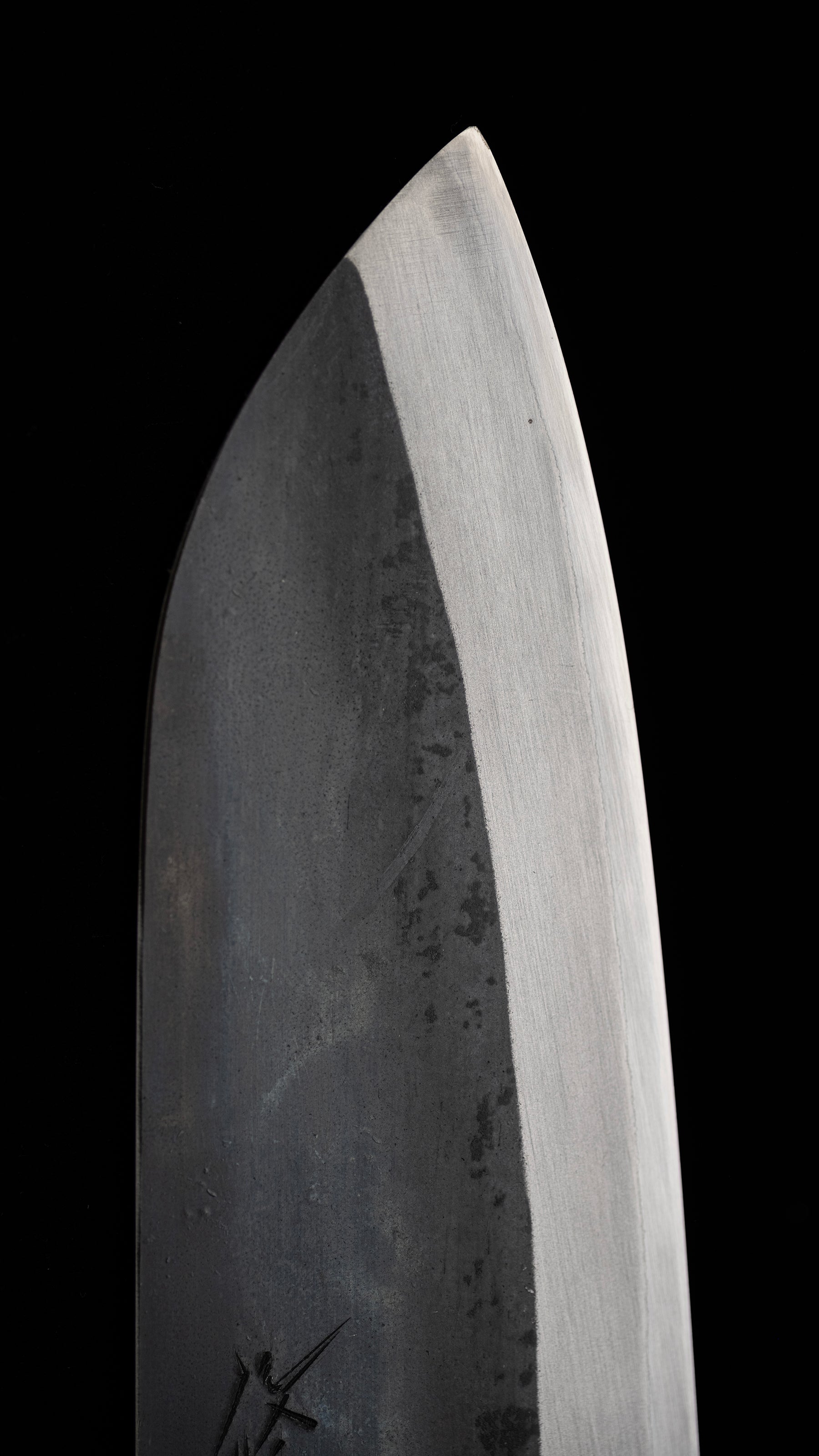 Kurouchi Santoku Knife Japanese All Purpose Knife By Toyama Shuji - 165mm