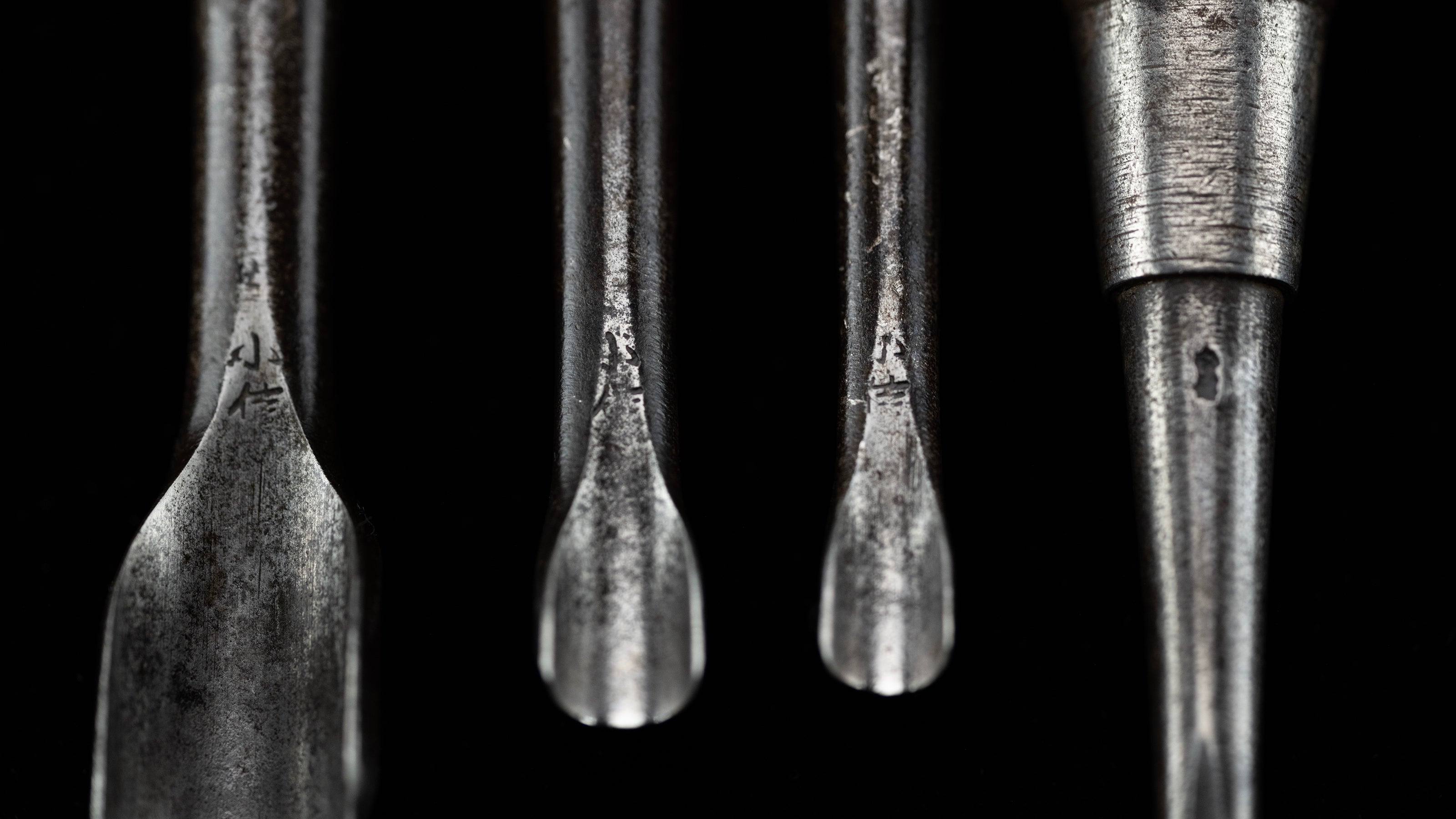 Uchimaru Nomi Japanese Deep U-Gouge Chisel set By Konobu II 「Early Works」