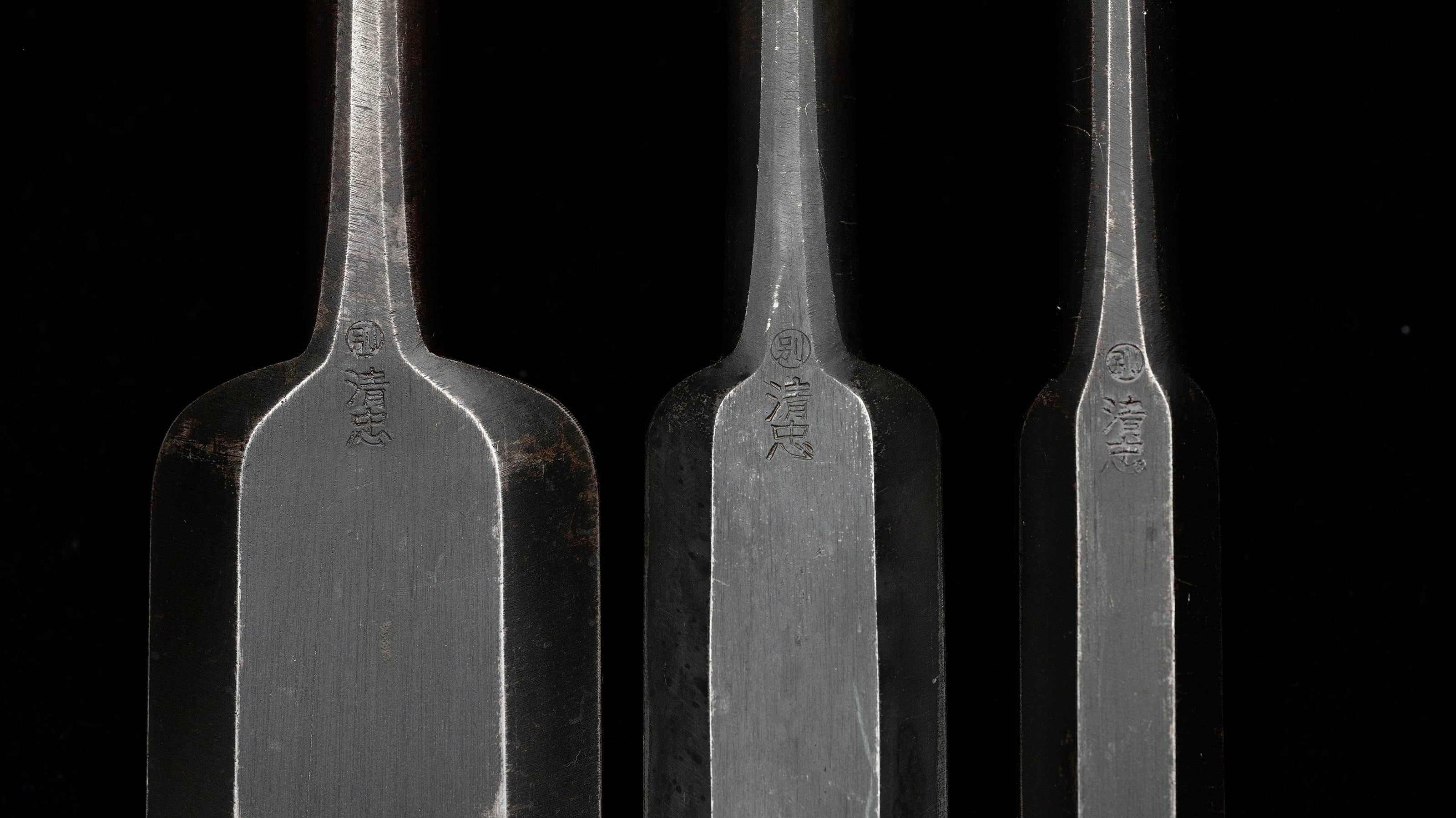 Ootsuki-Nomi Japanese Hand Made Slick Chisel Set By Kiyotada Ⅱ - 24,36,54mm