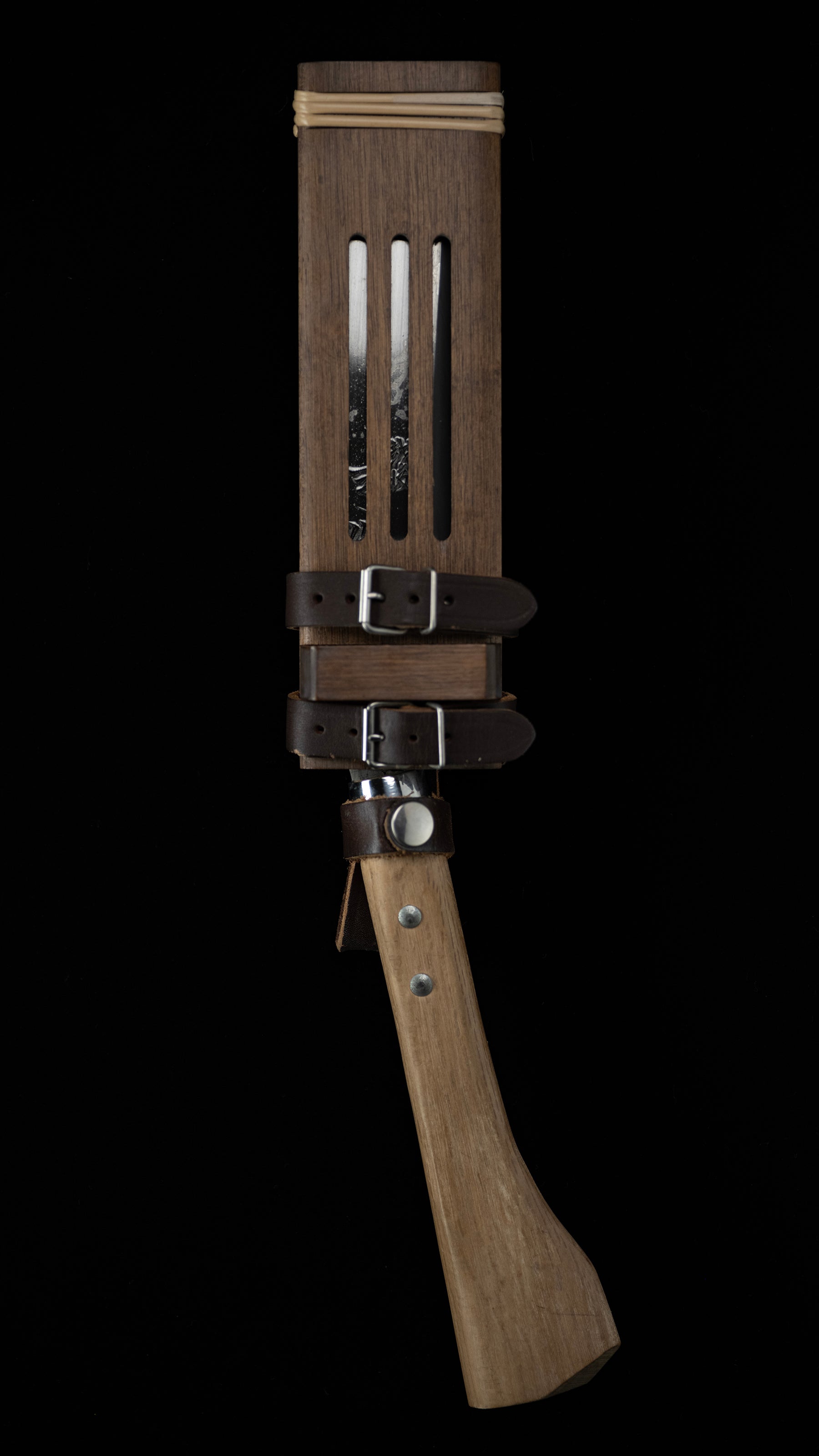 Nata Japanese Single-Bevel Hatchet Knife By Third Generation Tsukasasaku For Right Hand - 210mm