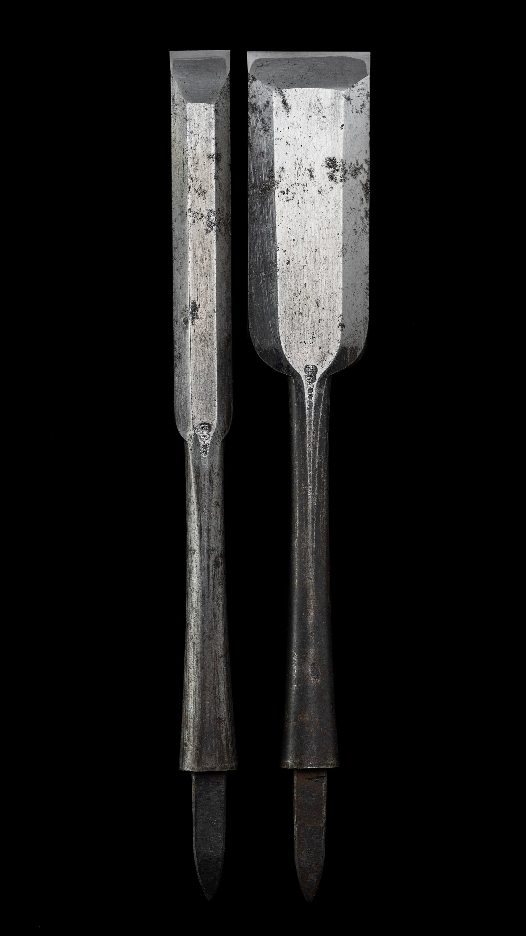 Watetsu-Ootsuki-Nomi Japanese Hand Made Slick Chisel Set By Hidari Kuniaki - 24mm & 48mm