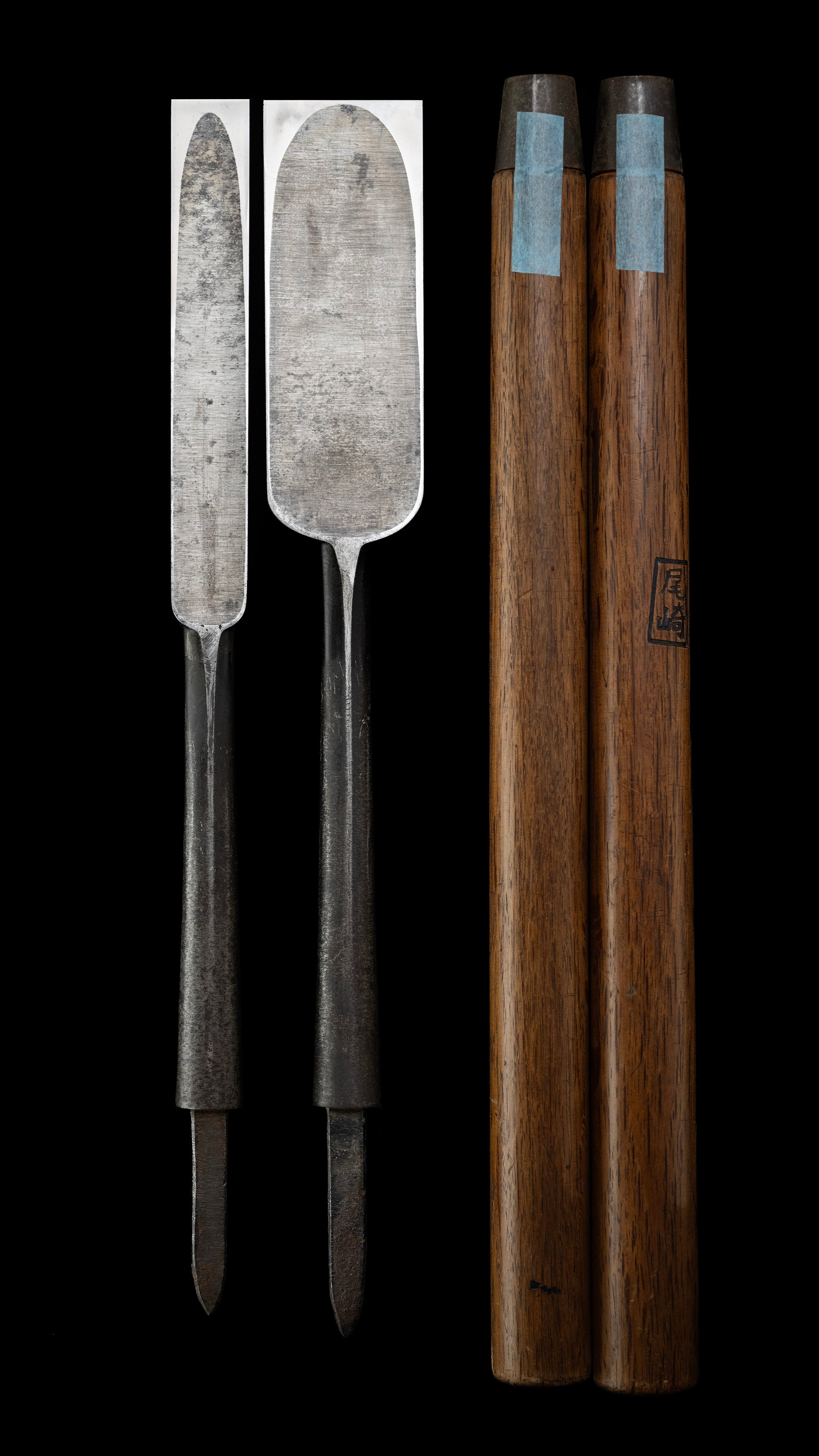 Ootsuki-Nomi Japanese Hand Made Slick Chisel Set By Fujikura Mannosuke - 24mm & 48mm