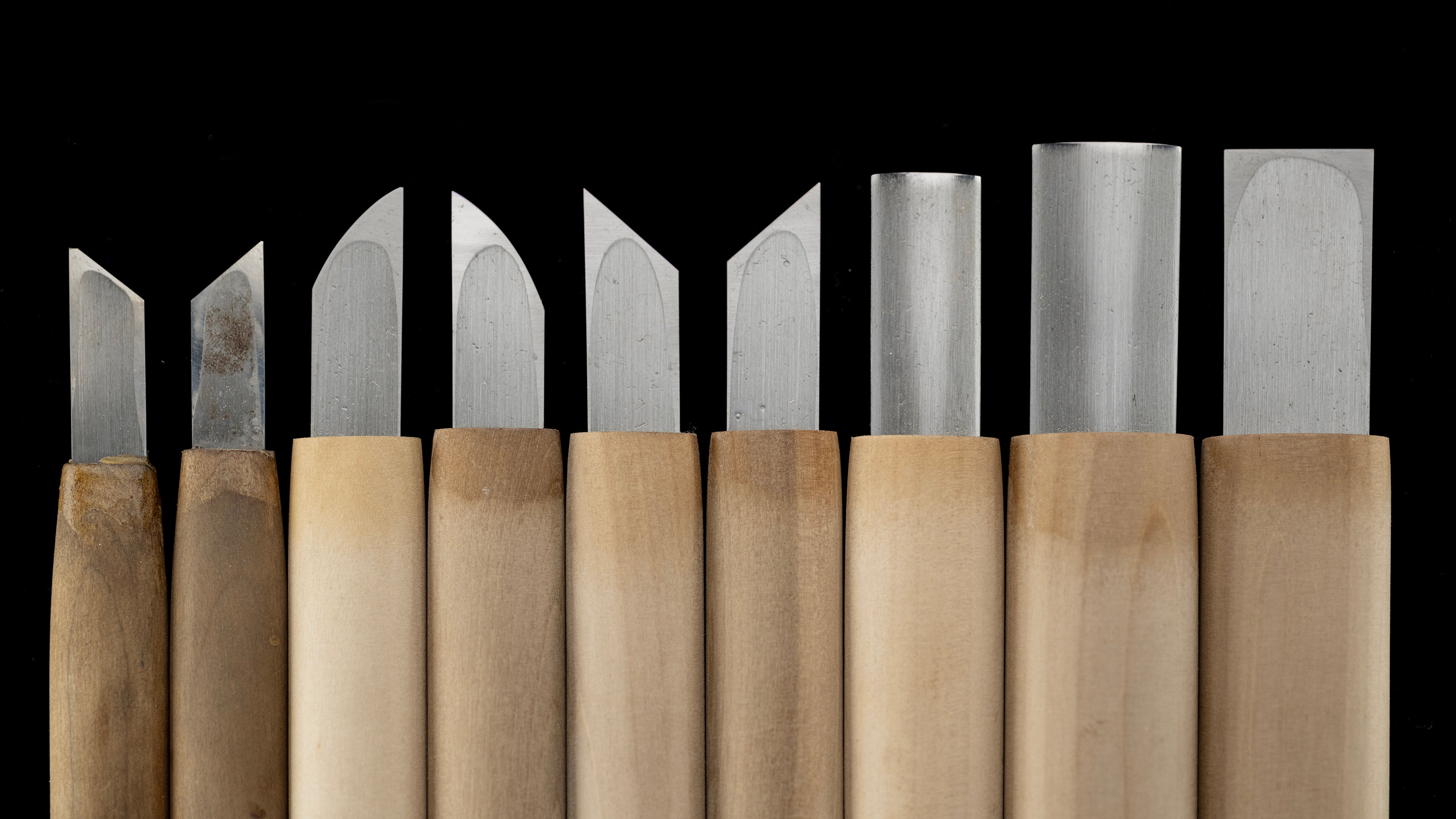 Japanese Carving Chisel Set By Konobu - 62 Pieces