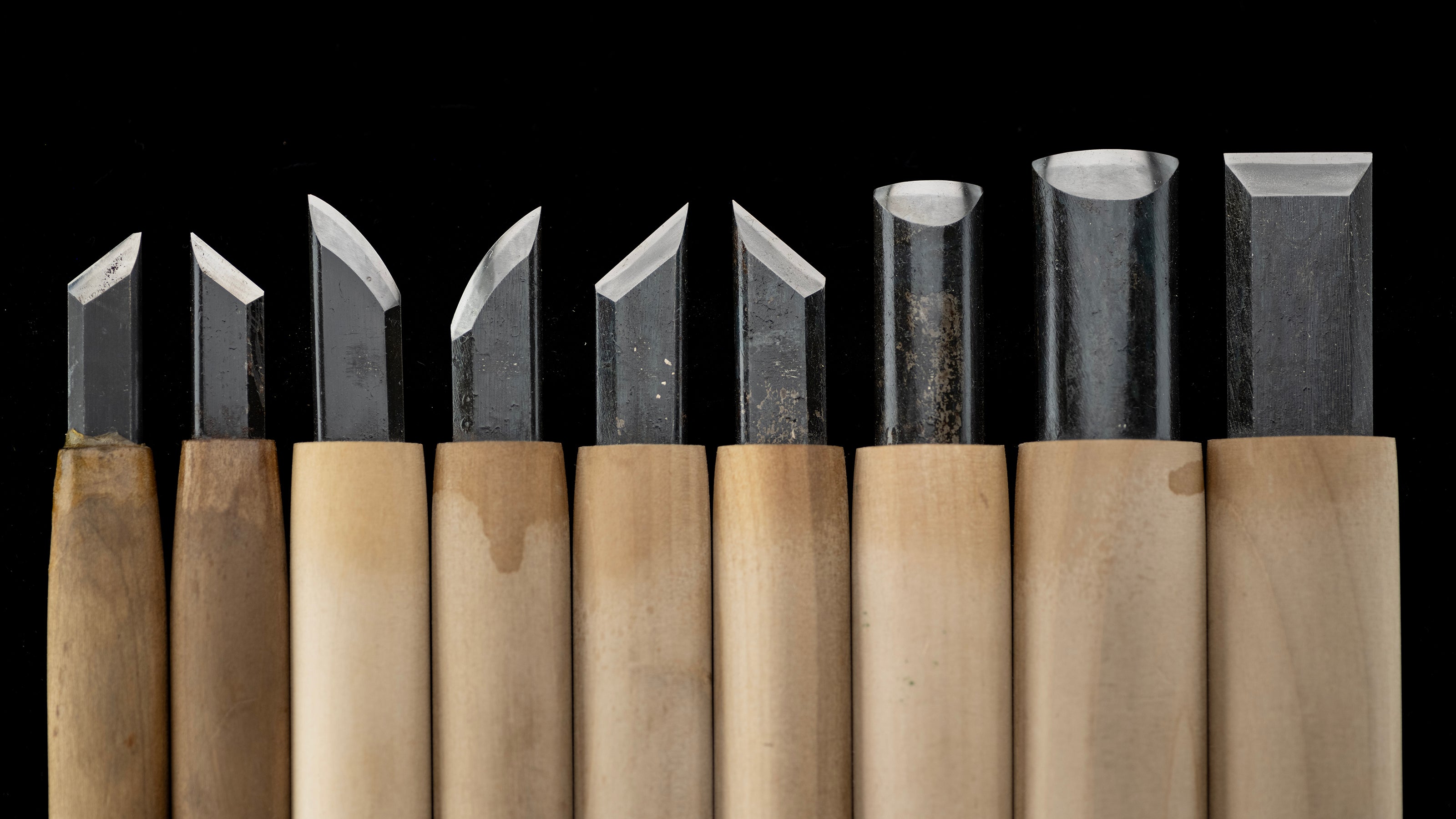 Japanese Carving Chisel Set By Konobu - 62 Pieces