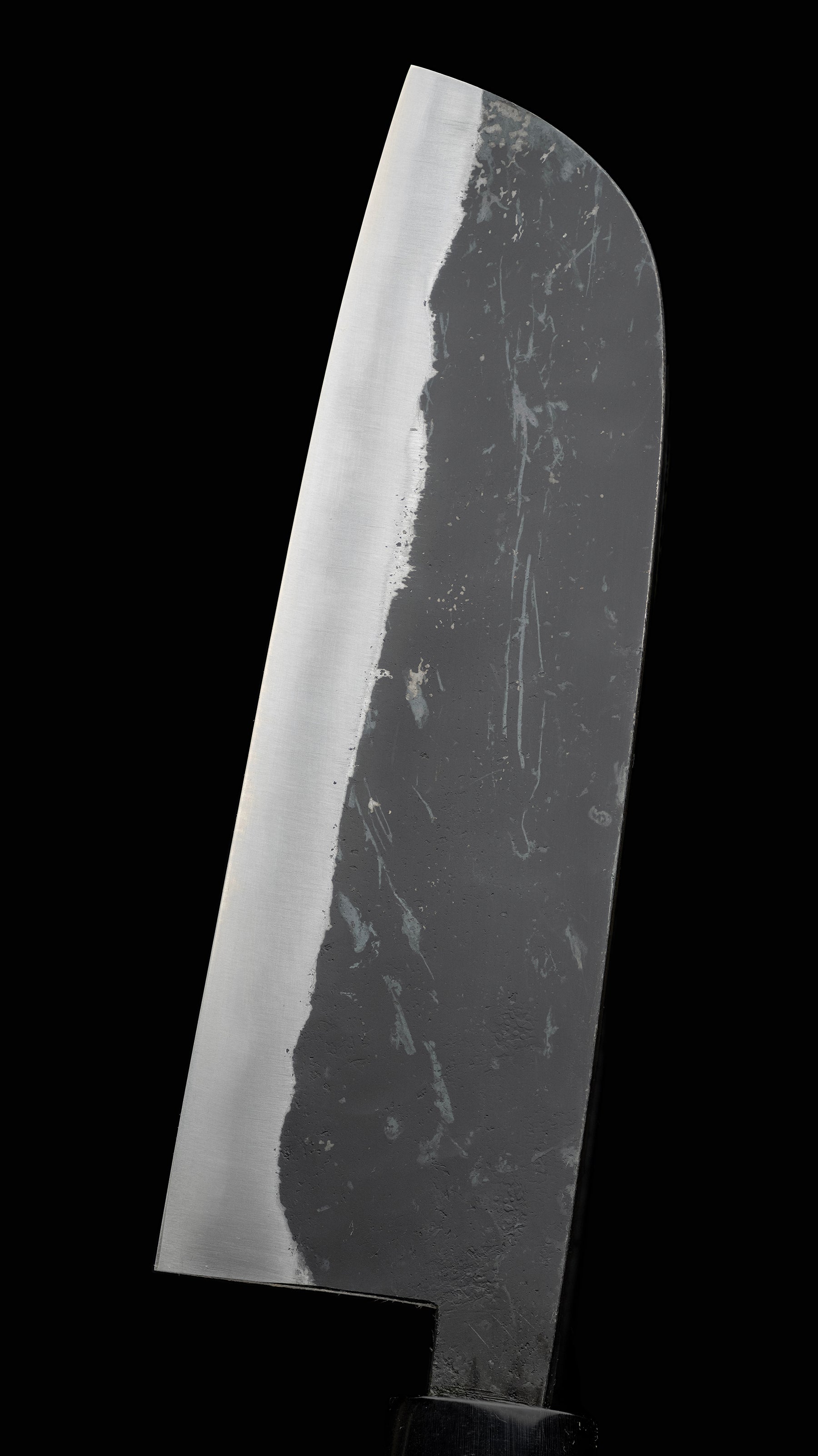 Kurouchi Kamakata Nakiri Knife Japanese Vegetable Knife By Fujiwara Yoshiaki - 155mm