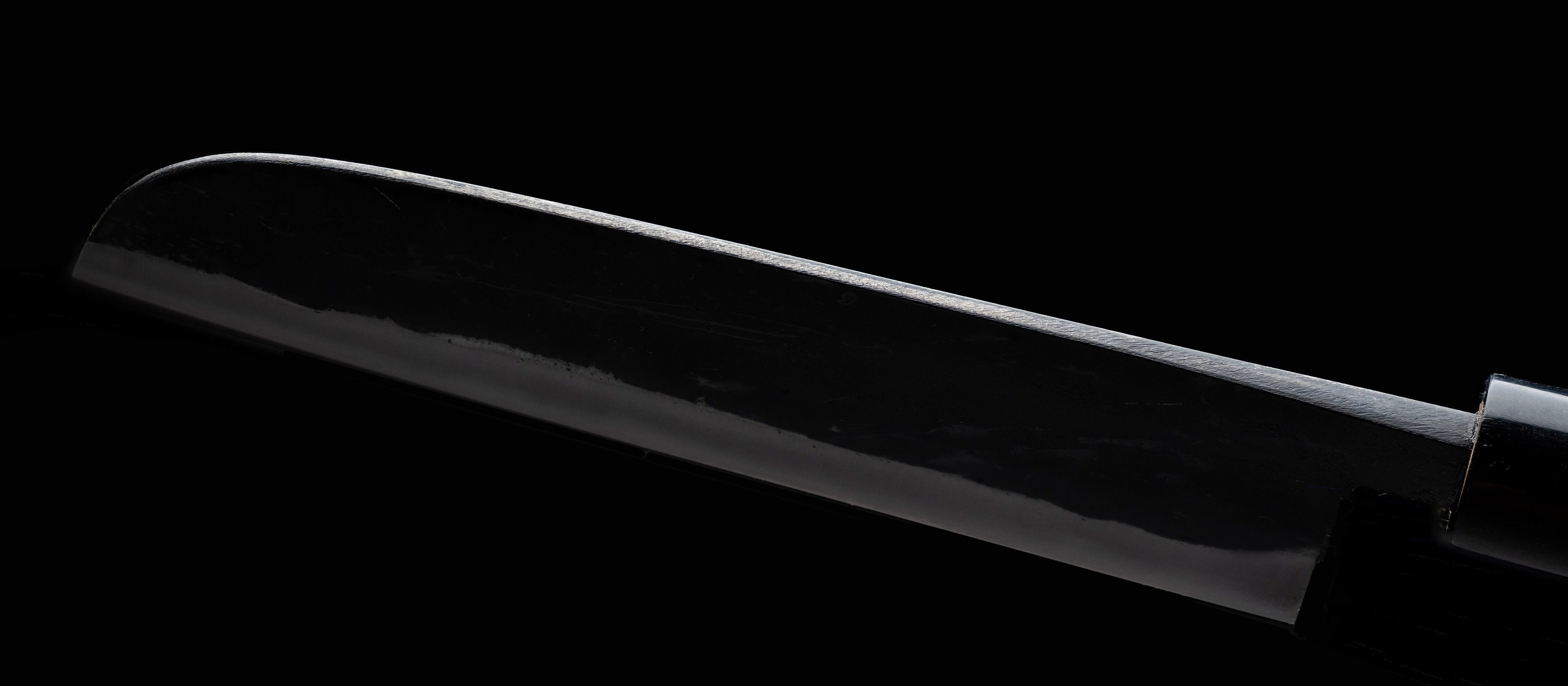 Kurouchi Kamakata Nakiri Knife Japanese Vegetable Knife By Fujiwara Yoshiaki - 155mm