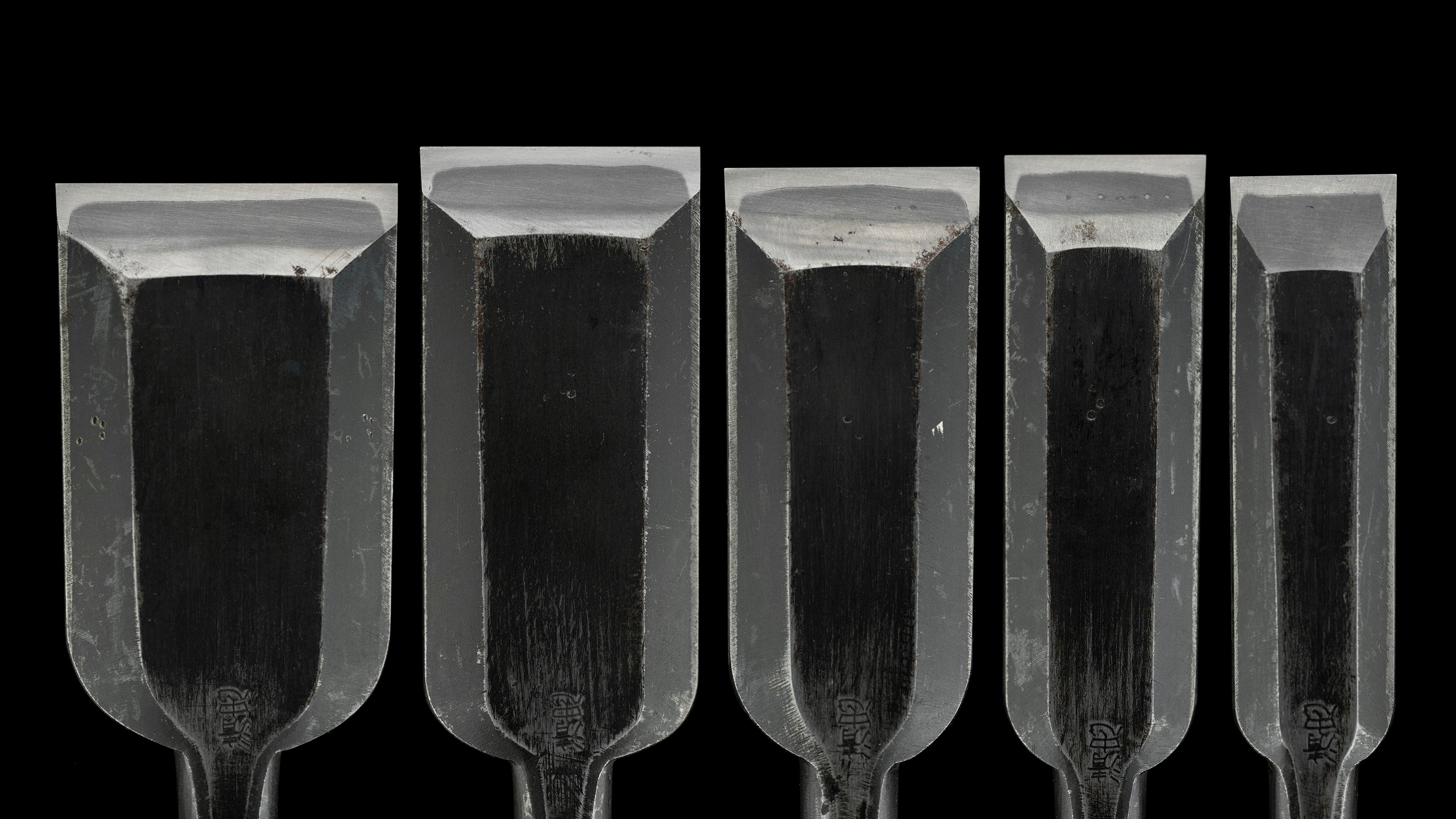 Tataki-Nomi Japanese Hand Made Timber Chisel 5-Pieces Set By Kiyotada Ⅱ