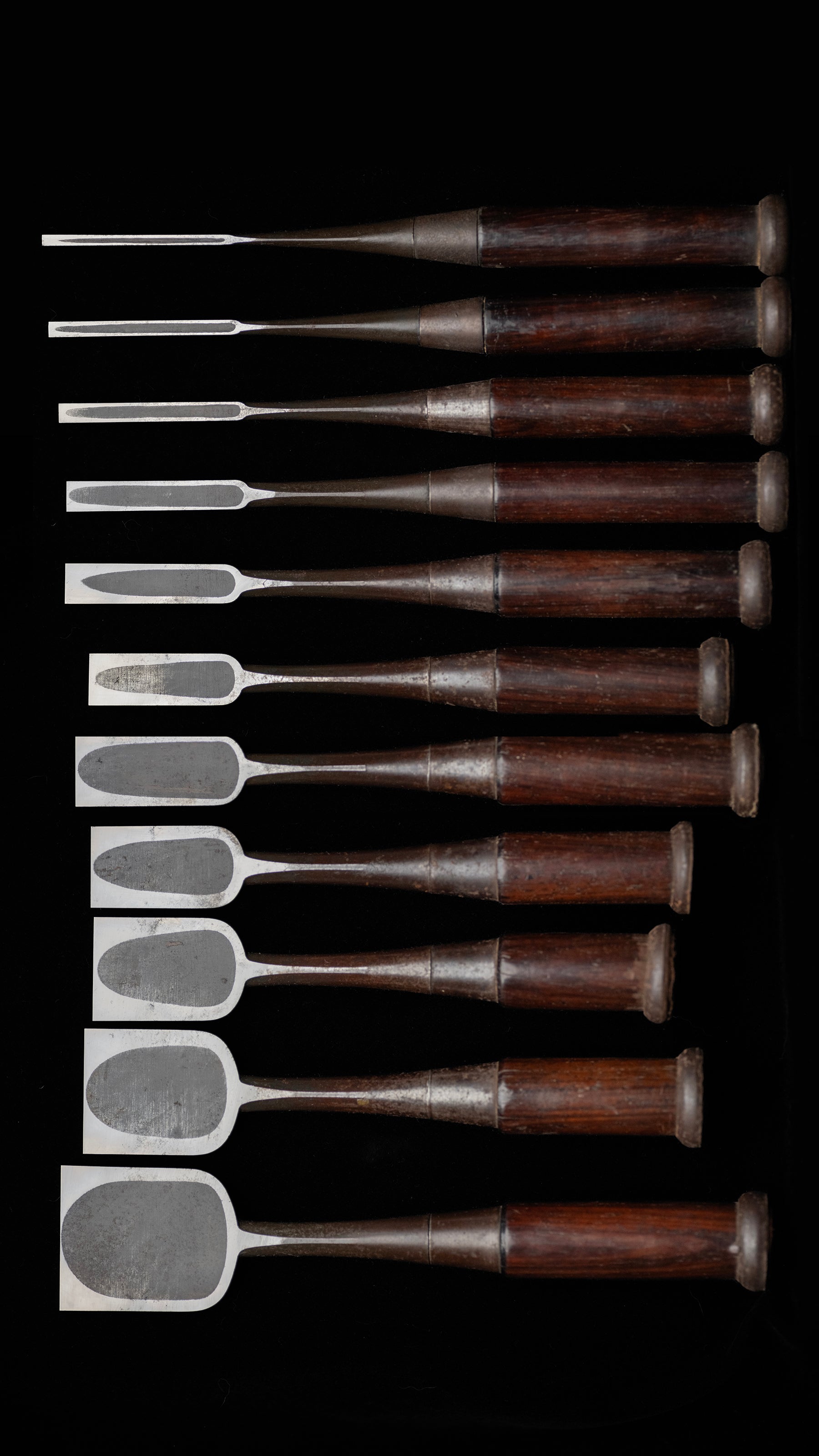 Oire-Nomi Japanese Hand Made Bench Chisel Set By Kiyotada Ⅱ - Classic Tokyo Style