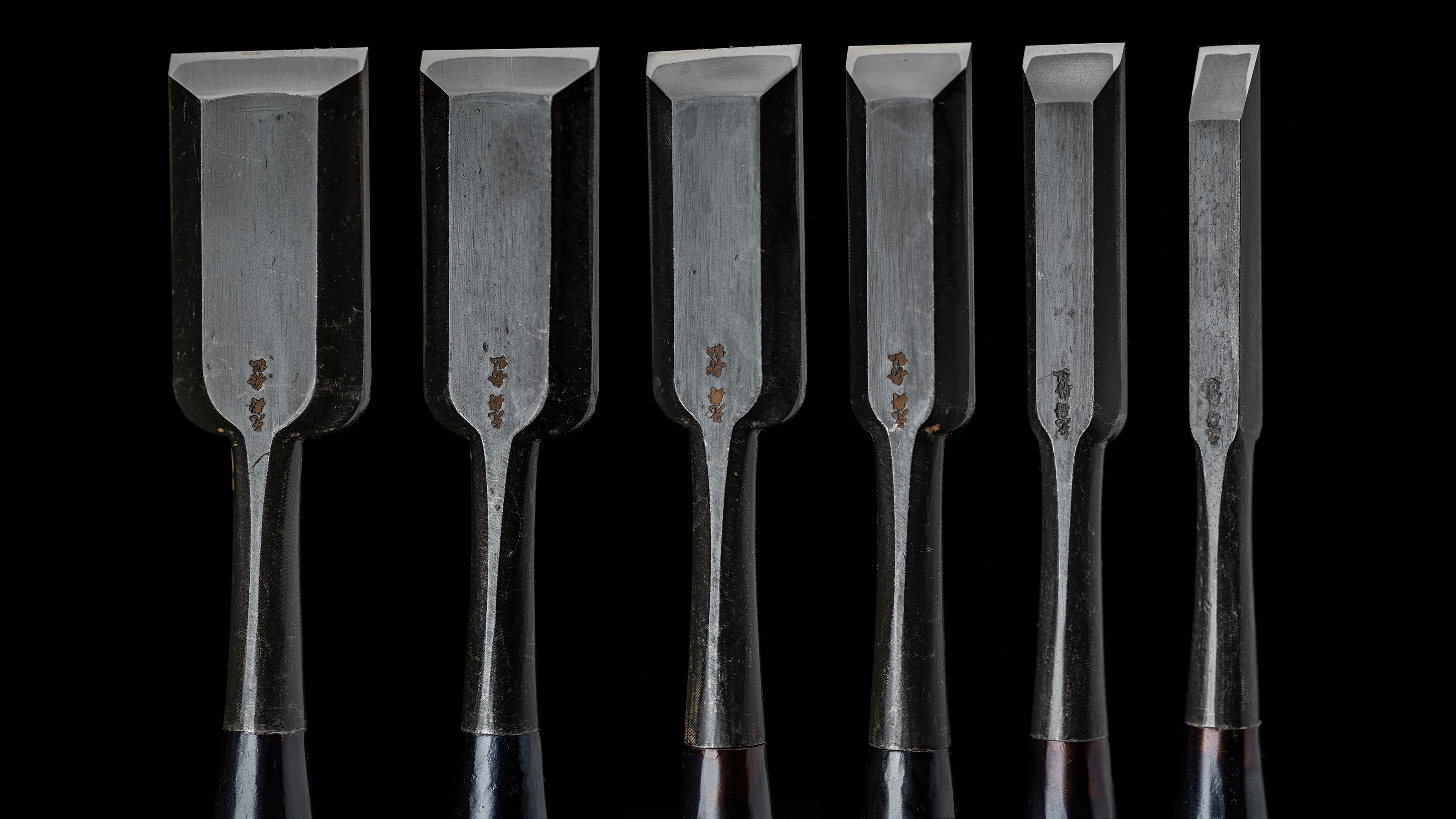 Tataki-Nomi Japanese Hand Made Timber Chisel 6-Pieces Set By Funahiro
