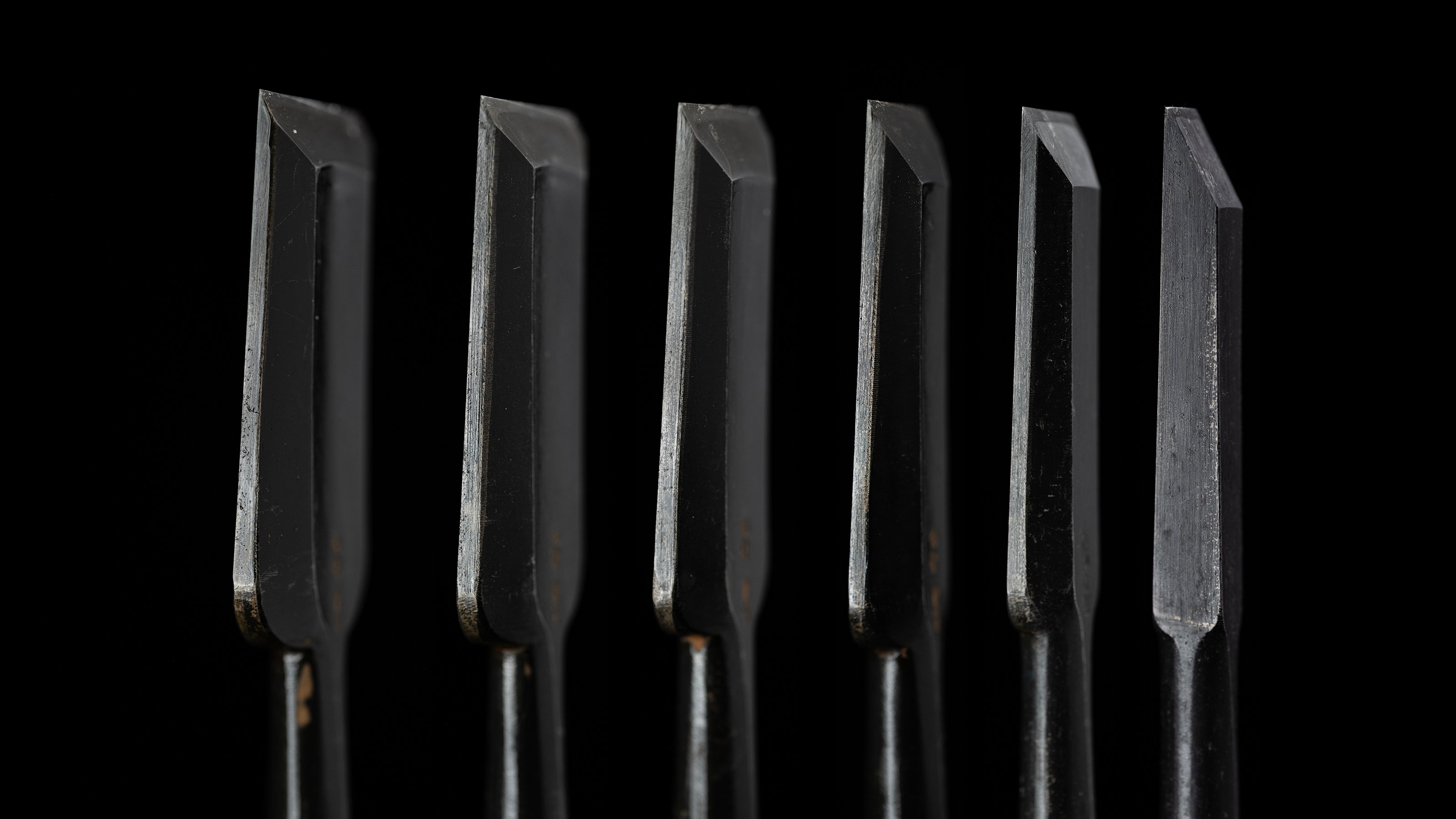 Tataki-Nomi Japanese Hand Made Timber Chisel 6-Pieces Set By Funahiro