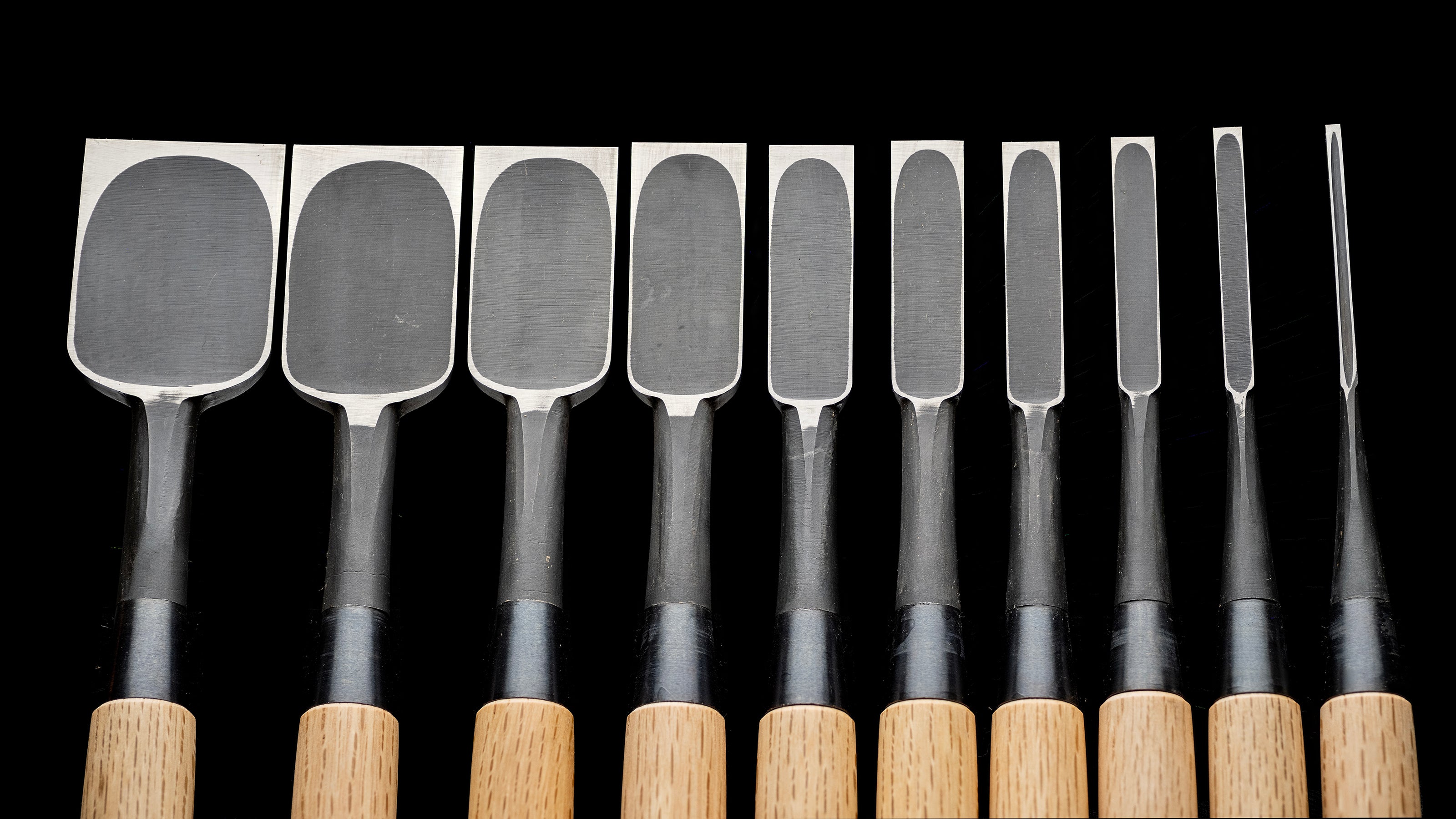 Oire-Nomi Japanese Hand Made Bench Chisel Set By Kunikei