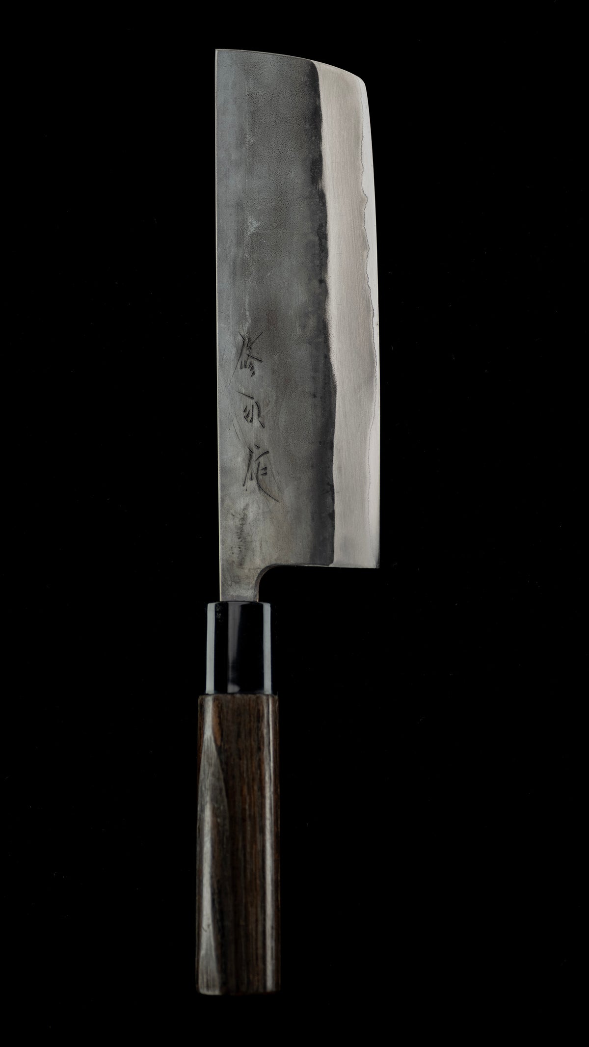 Kurouchi Nakiri Knife Japanese Vegetable Knife By Toyama Shuji - 165mm ①