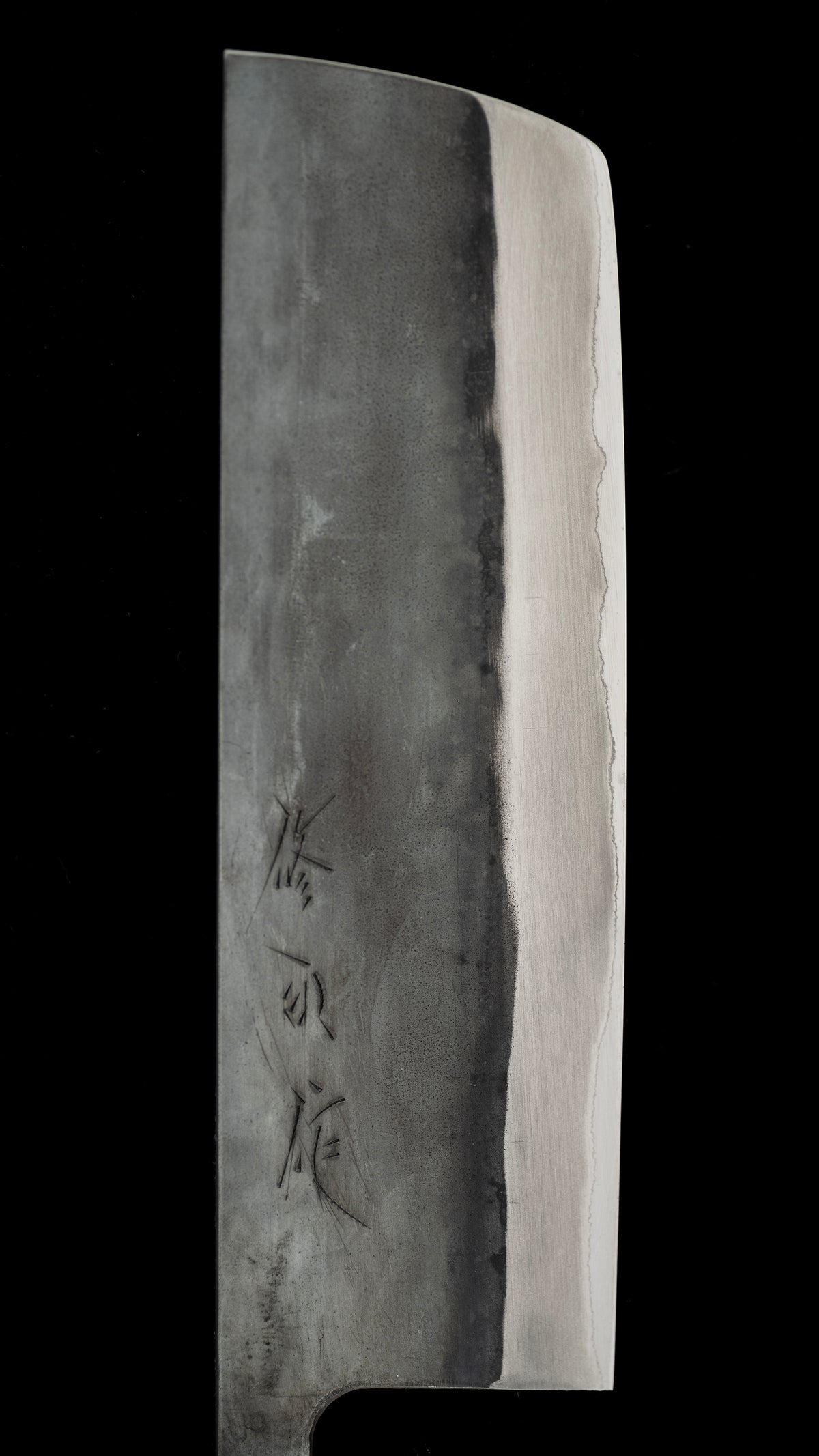 Kurouchi Nakiri Knife Japanese Vegetable Knife By Toyama Shuji - 165mm ①