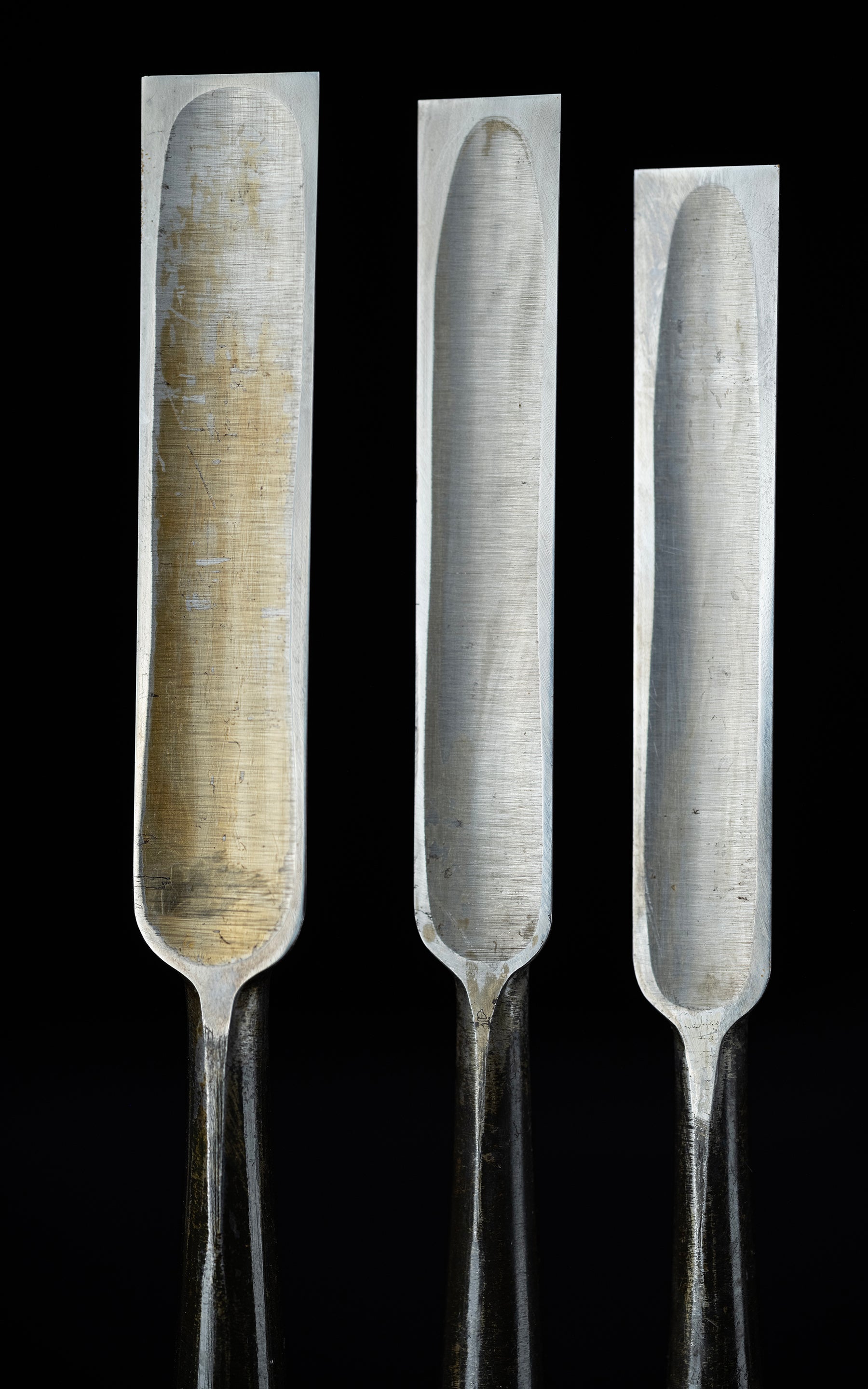 Shinogi-Usu-Nomi Japanese Hand Made Paring Dovetail Chisel Set - 5 pieces