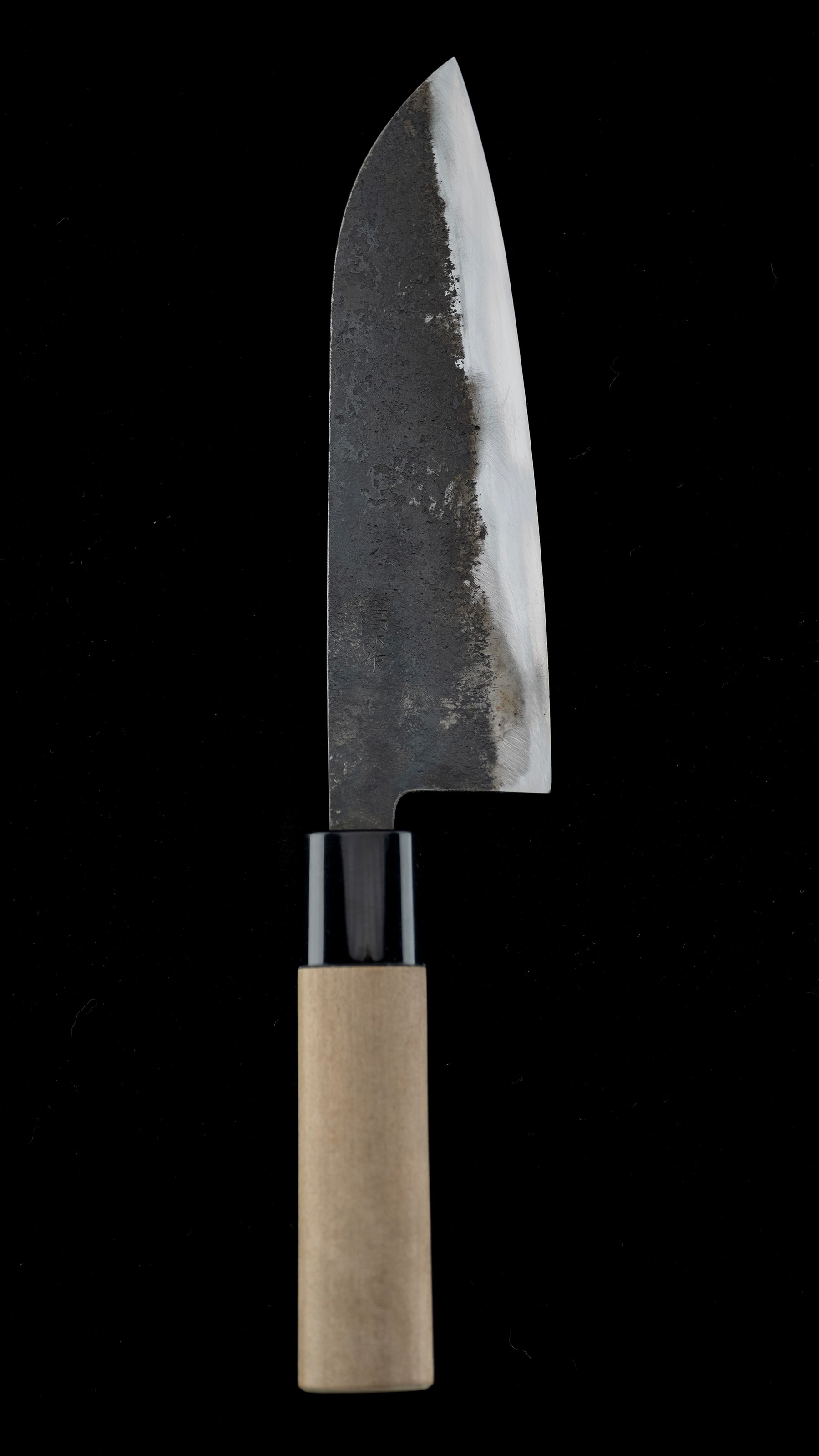Kurouchi Honyanki Santoku Knife Japanese All Purpose Knife By Takaki Junichi - 165mm