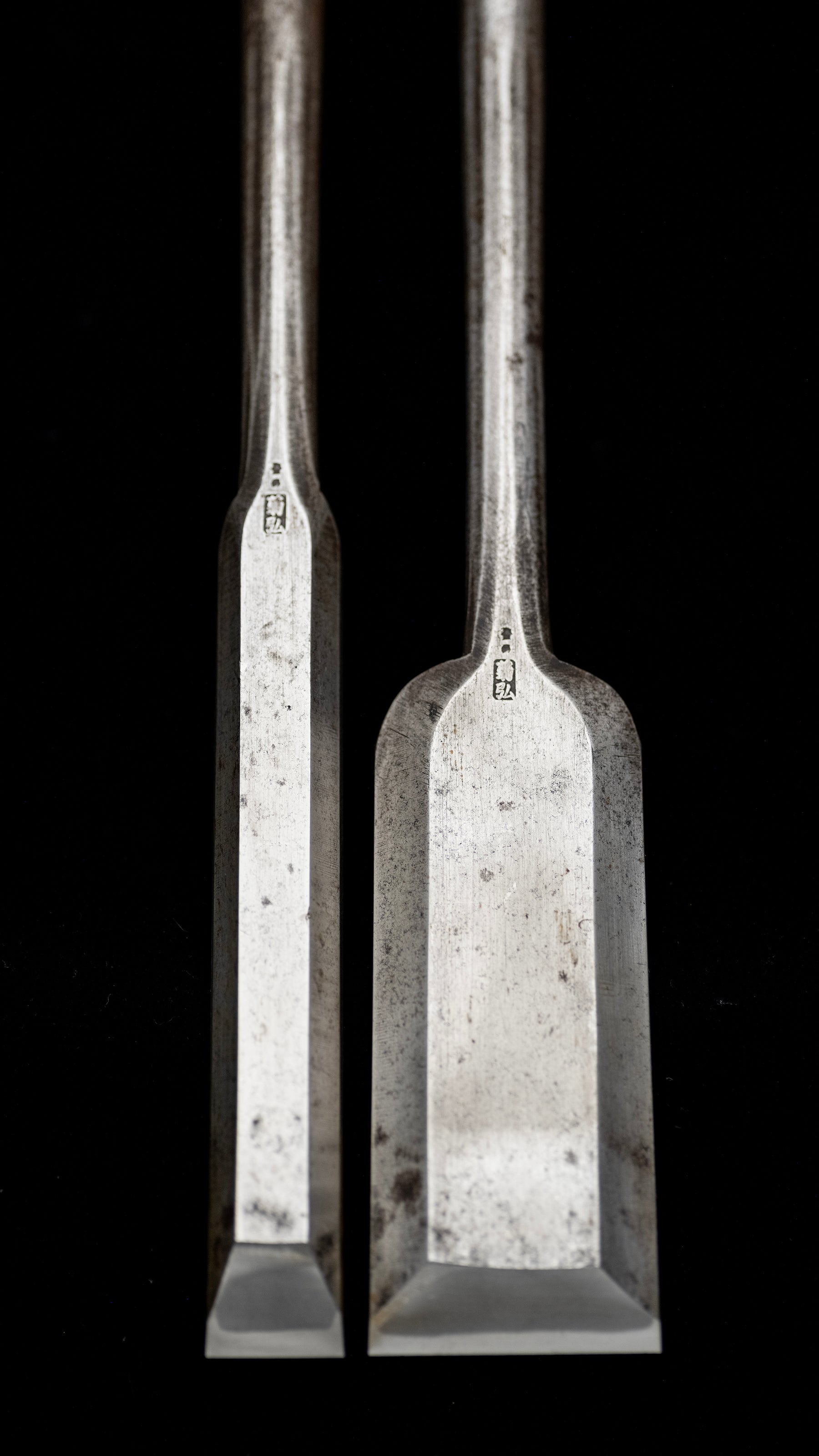 Ootsuki-Nomi Japanese Hand Made Slick Chisel Set By Fujikura Mannosuke - 24mm & 48mm ②