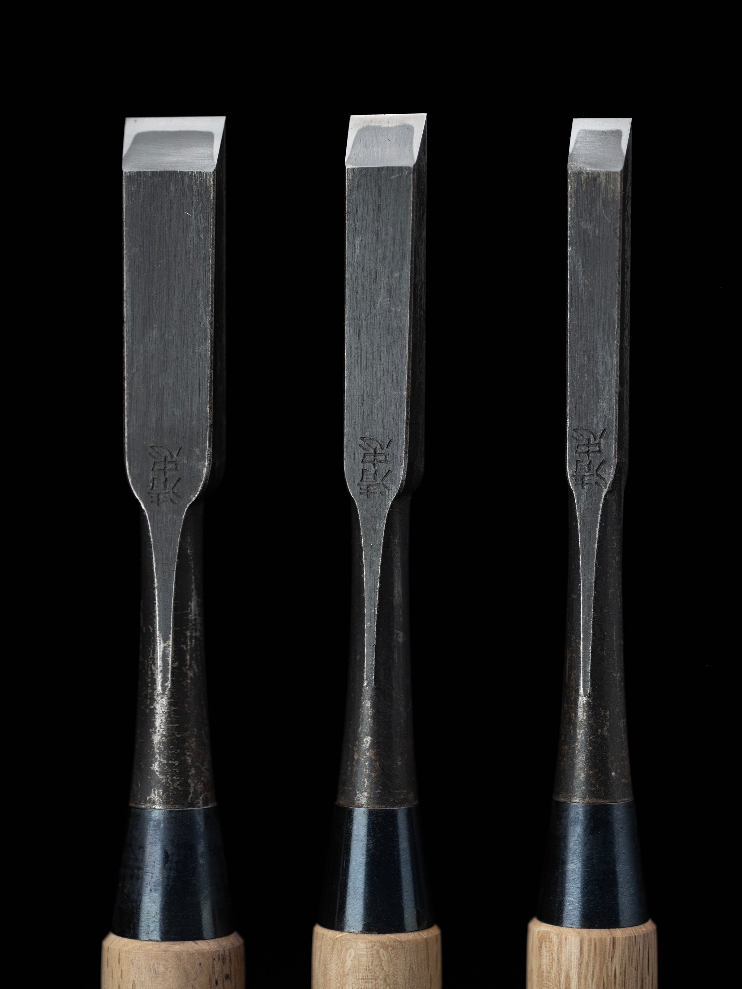 Oire-Nomi Japanese Hand Made Bench Chisel Set By Second Generation Kiyotada - Classical Type