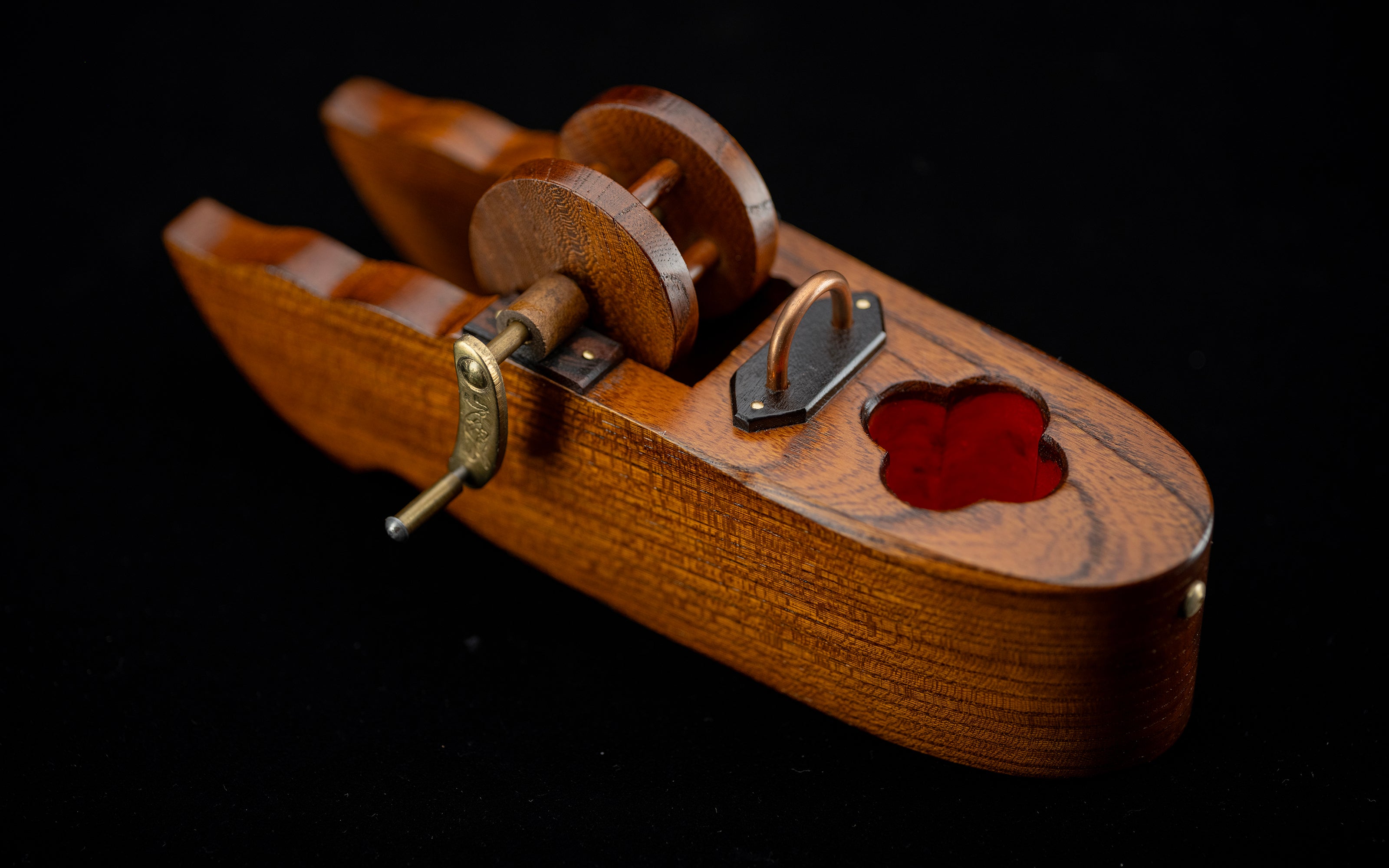 Antique style Sumitsubo Japanese Hand made Wooden Inkpot - 220mm