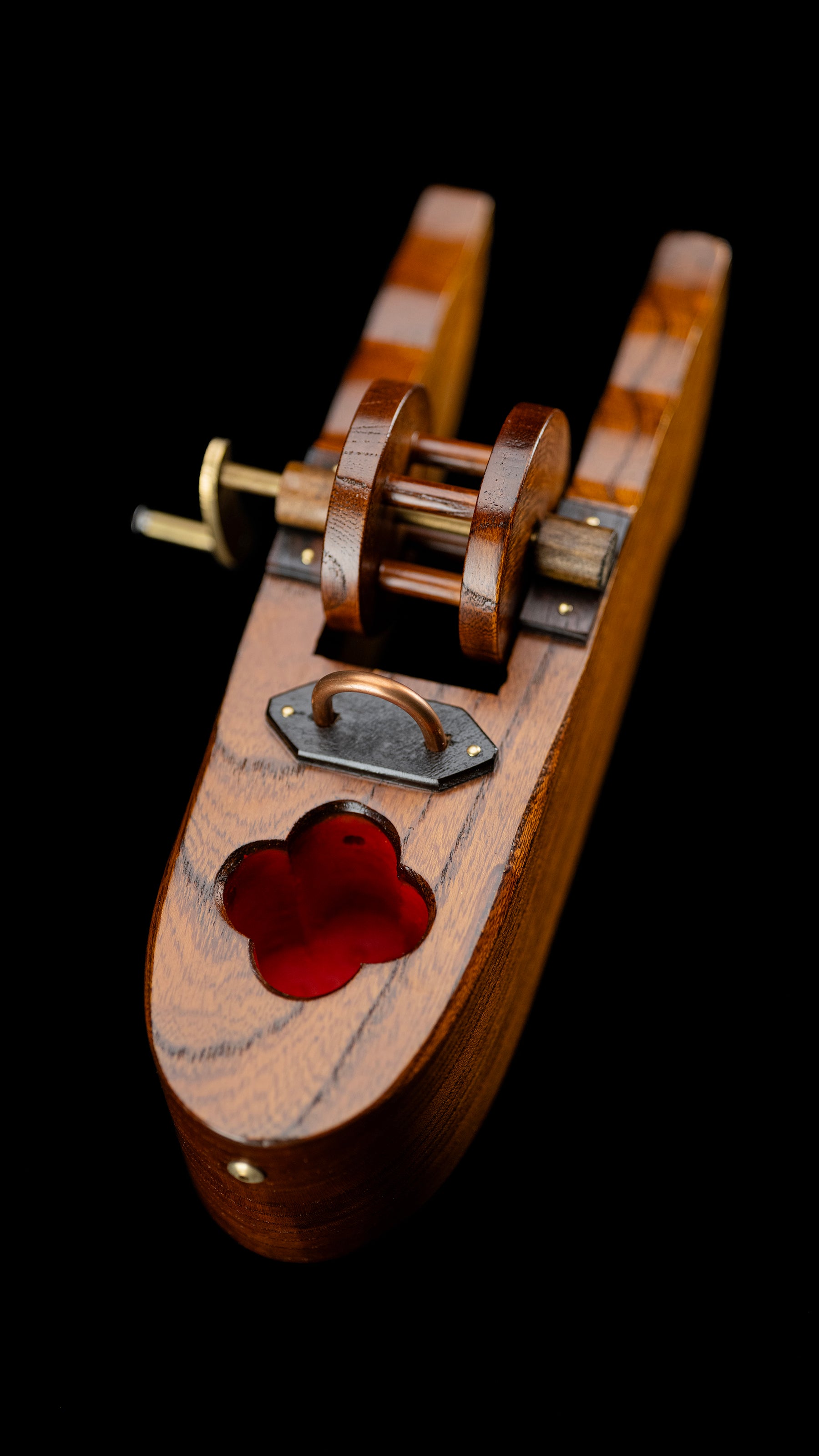 Antique style Sumitsubo Japanese Hand made Wooden Inkpot - 220mm