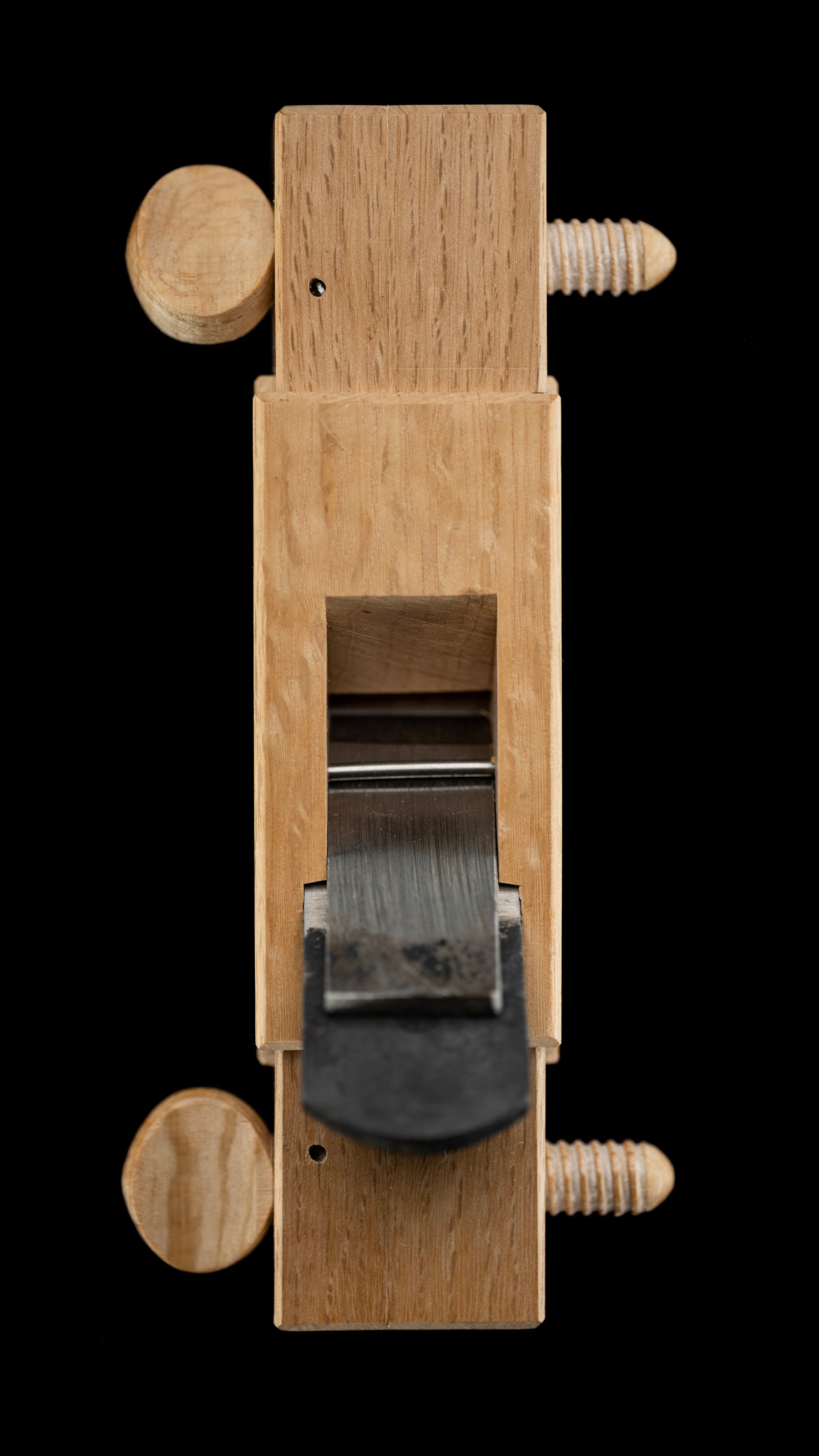 Sarumentori-Kanna Japanese Wood Screw Adjustable Chamfer Plane 60° By Yukichika - 24mm ②