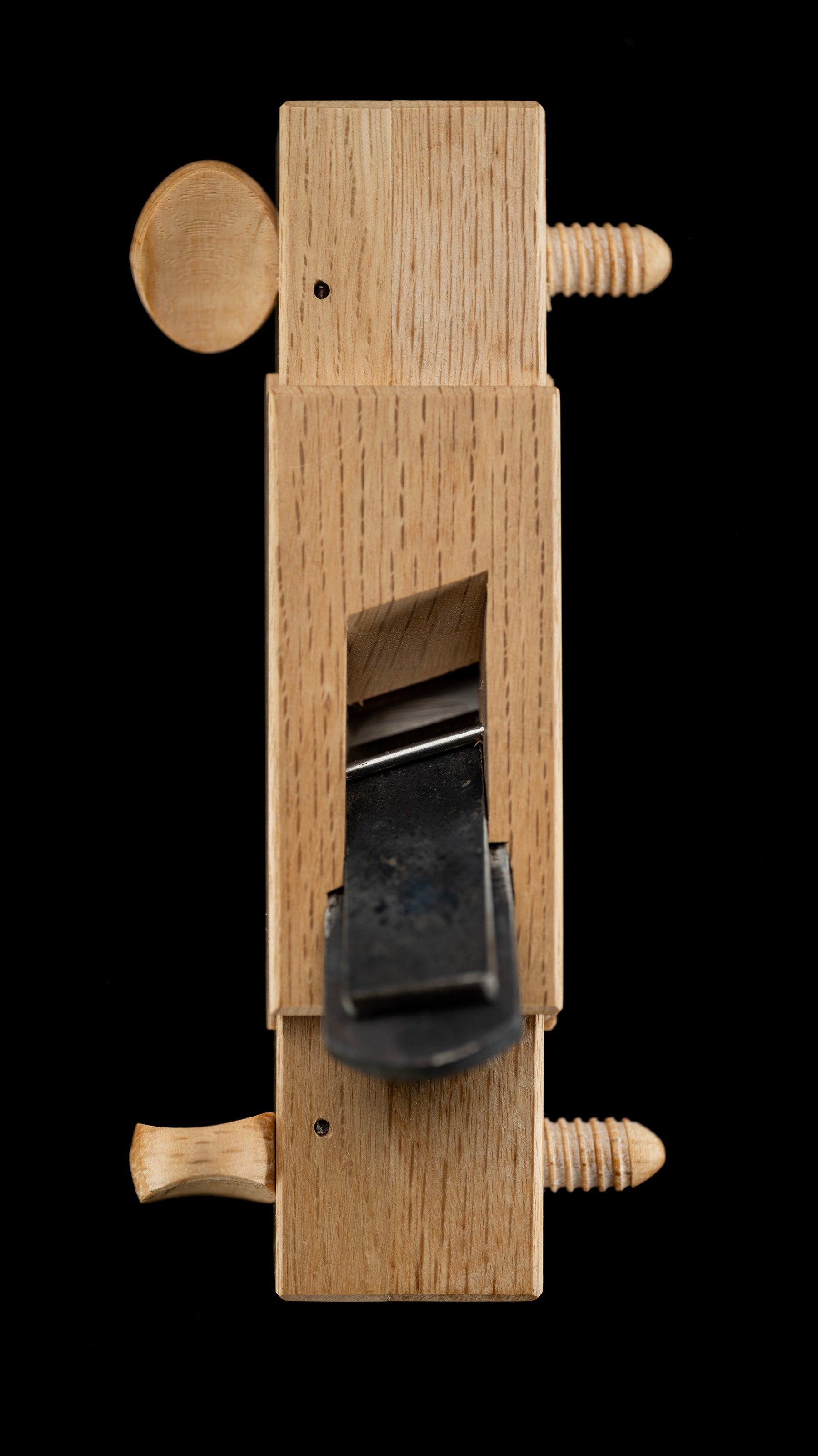 Sarumentori-Kanna Japanese Wood Screw Adjustable Chamfer Plane 60° By Yukichika - 24mm ③