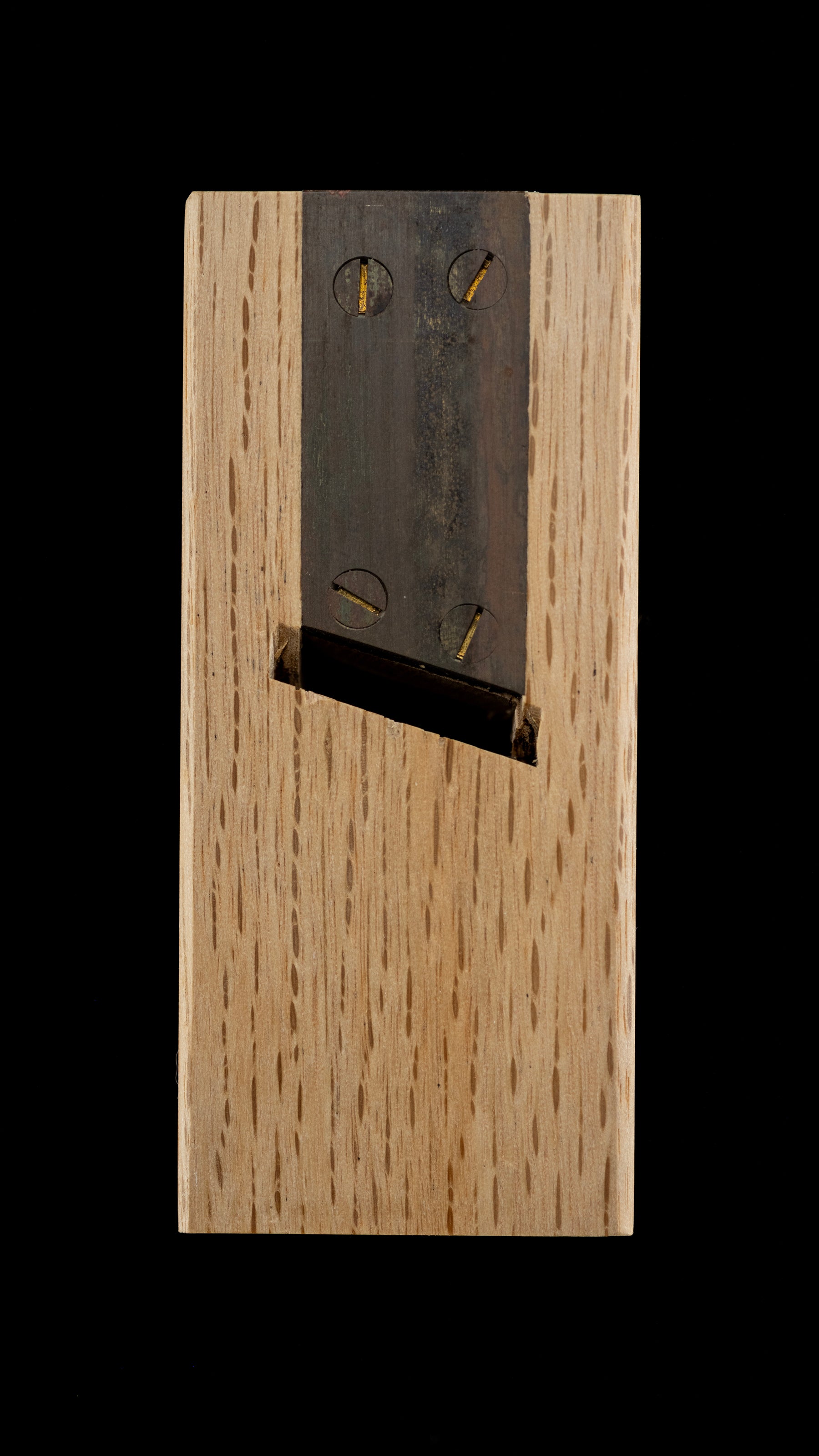 Sarumentori-Kanna Japanese Wood Screw Adjustable Chamfer Plane 60° By Yukichika - 24mm ③