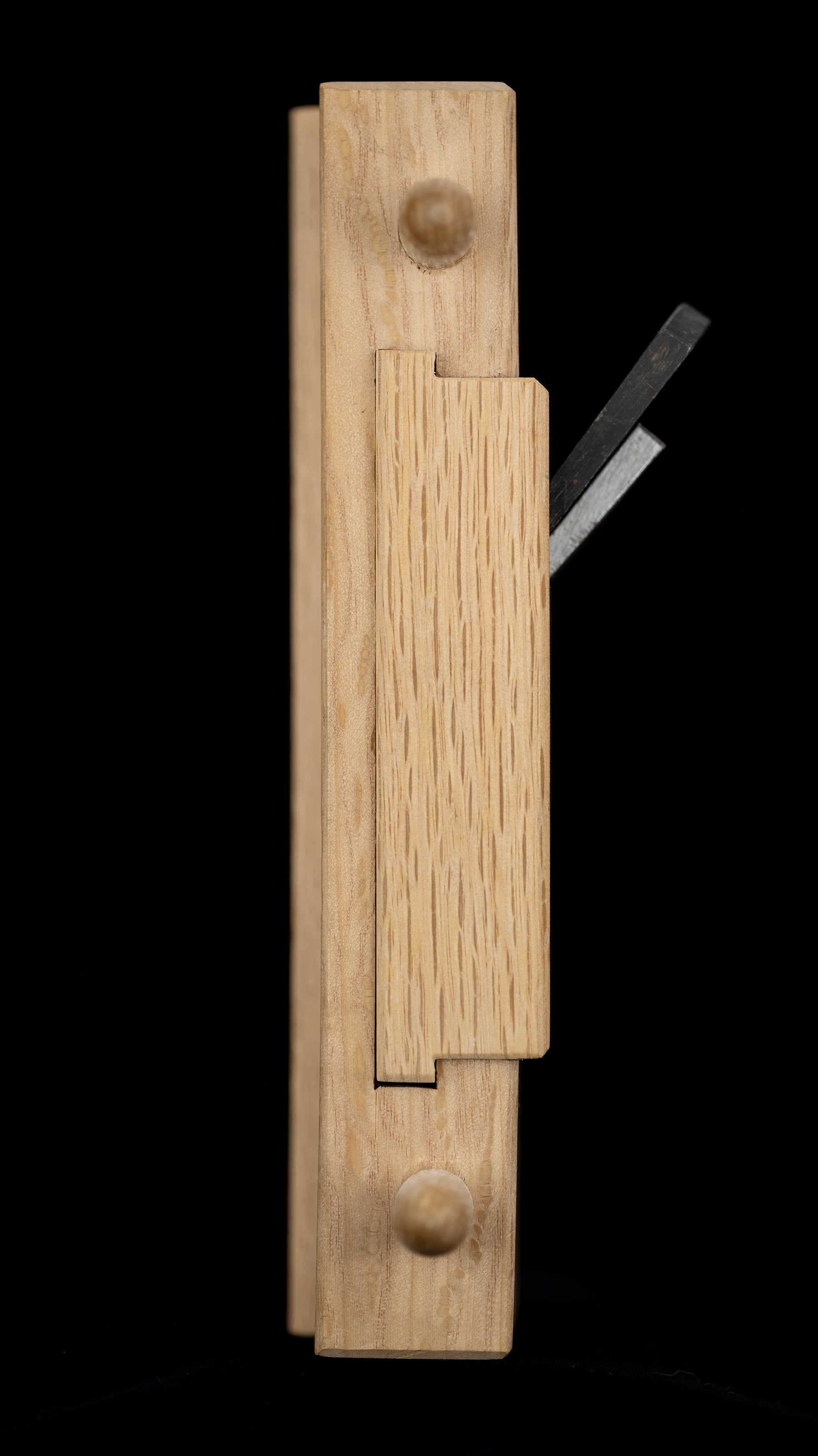 Sarumentori-Kanna Japanese Wood Screw Adjustable Chamfer Plane 60° By Yukichika - 24mm ②