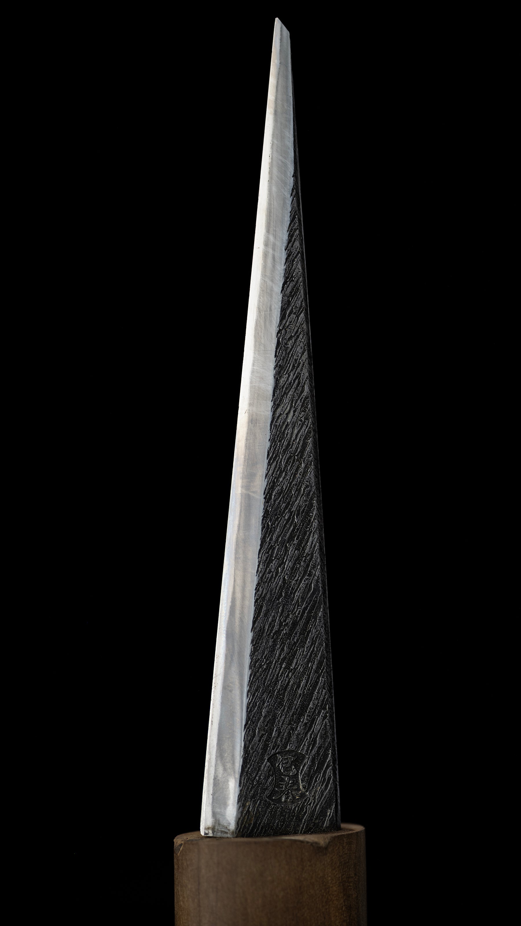 Kuriko-katana Knife with Double-Bevel - 130mm