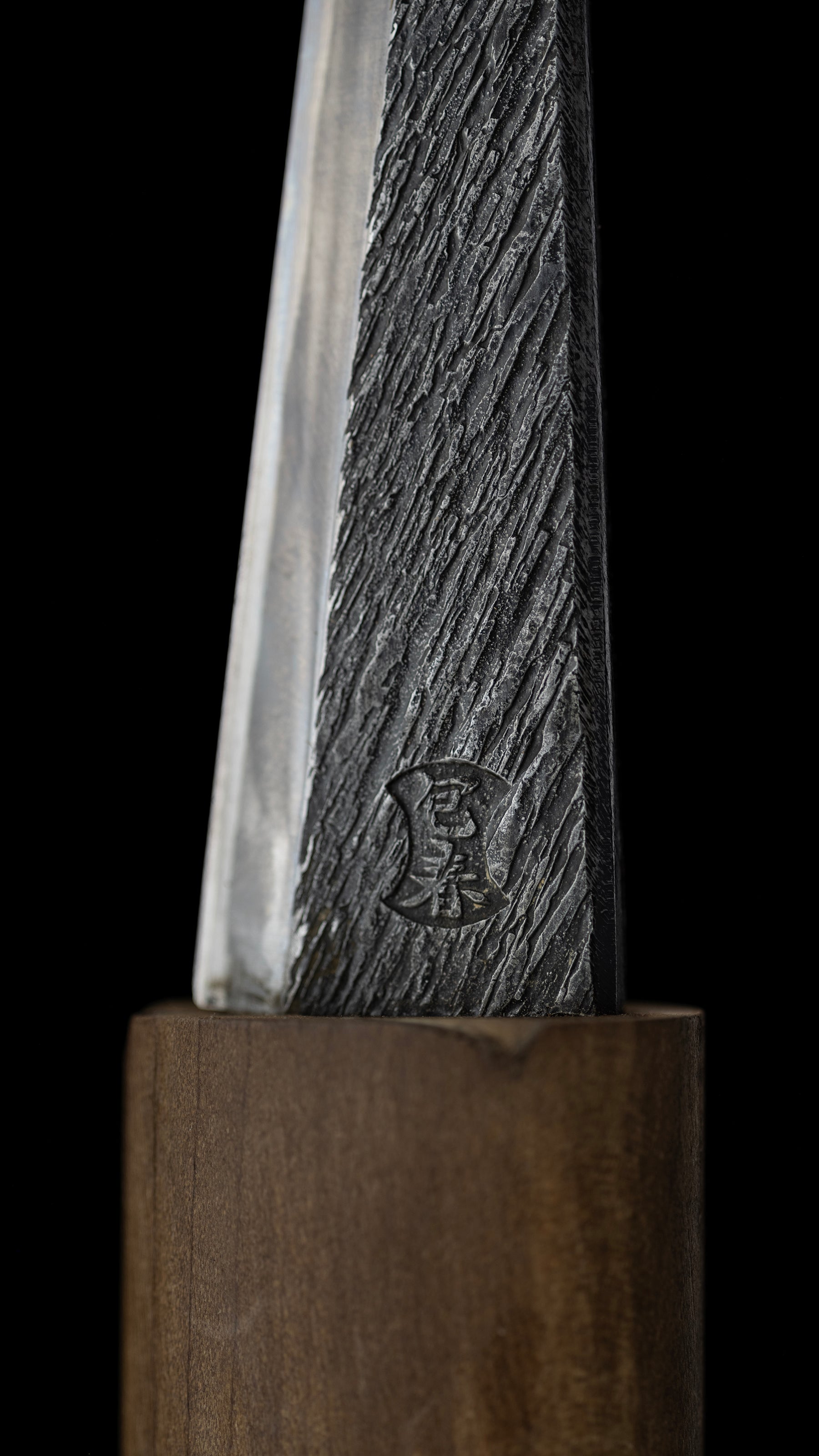 Kuriko-katana Knife with Double-Bevel - 130mm
