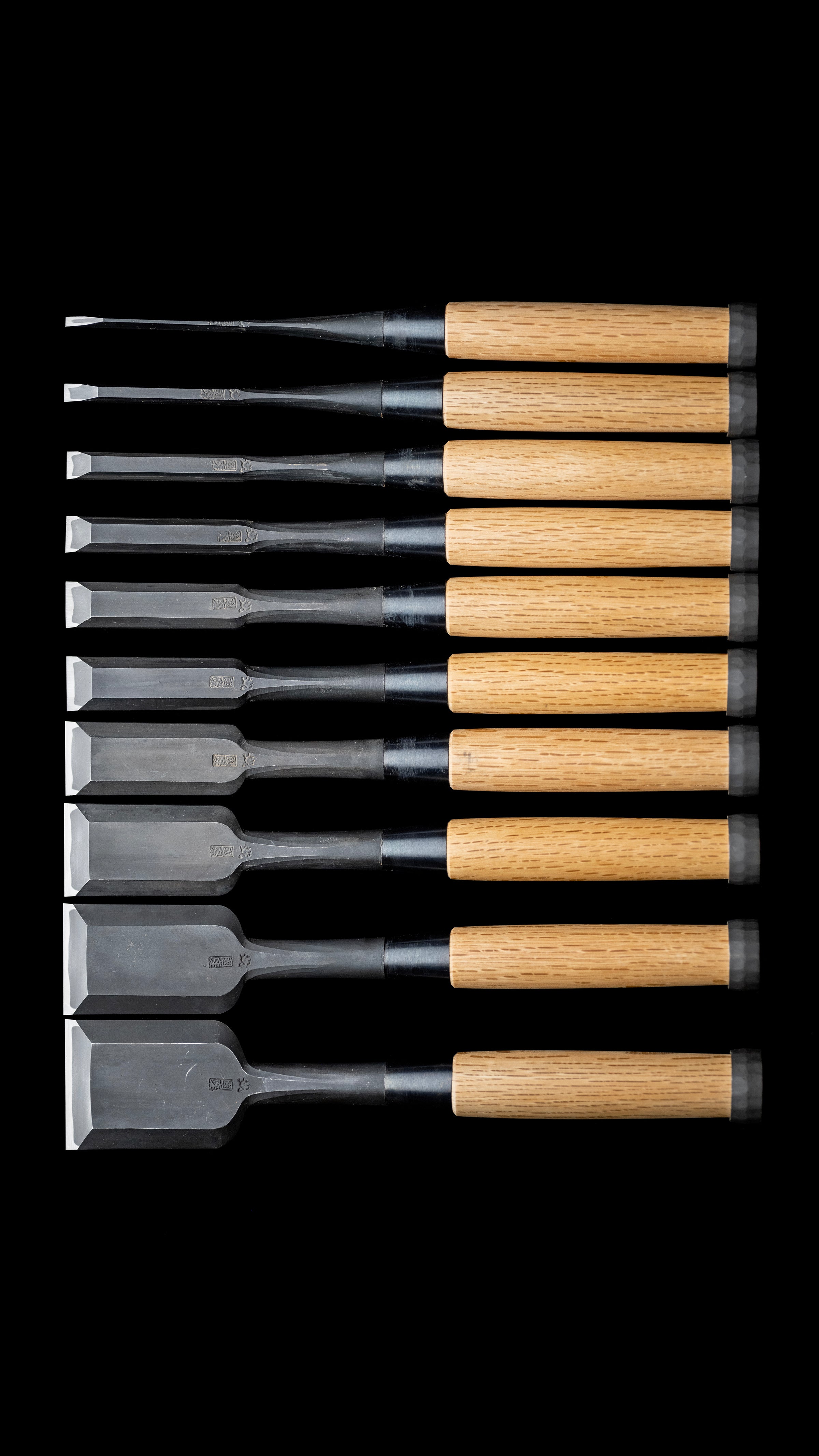 Oire-Nomi Japanese Hand Made Bench Chisel Set By Kunikei