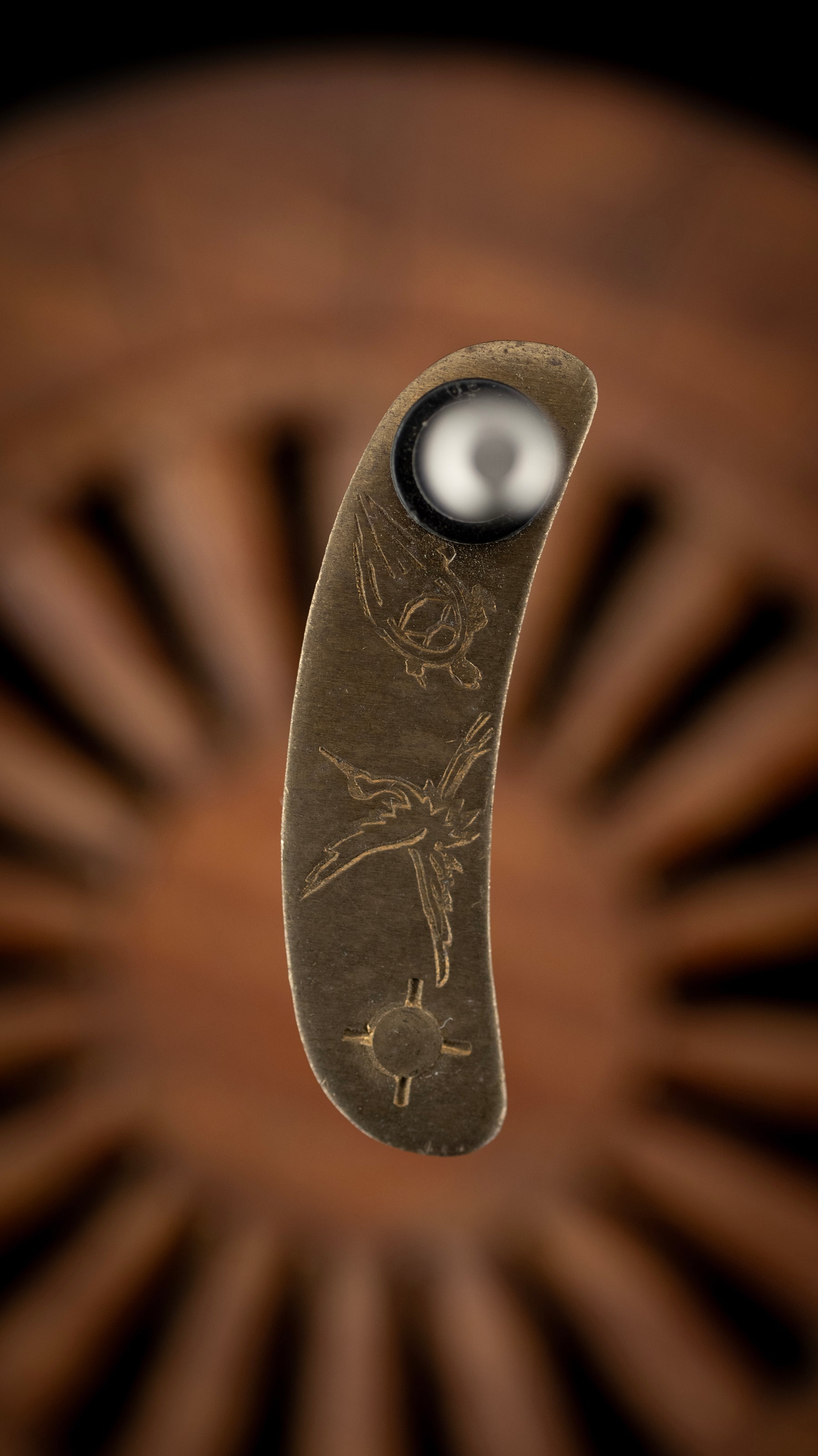Brass Crank for Japanese Wooden Sumitsubo