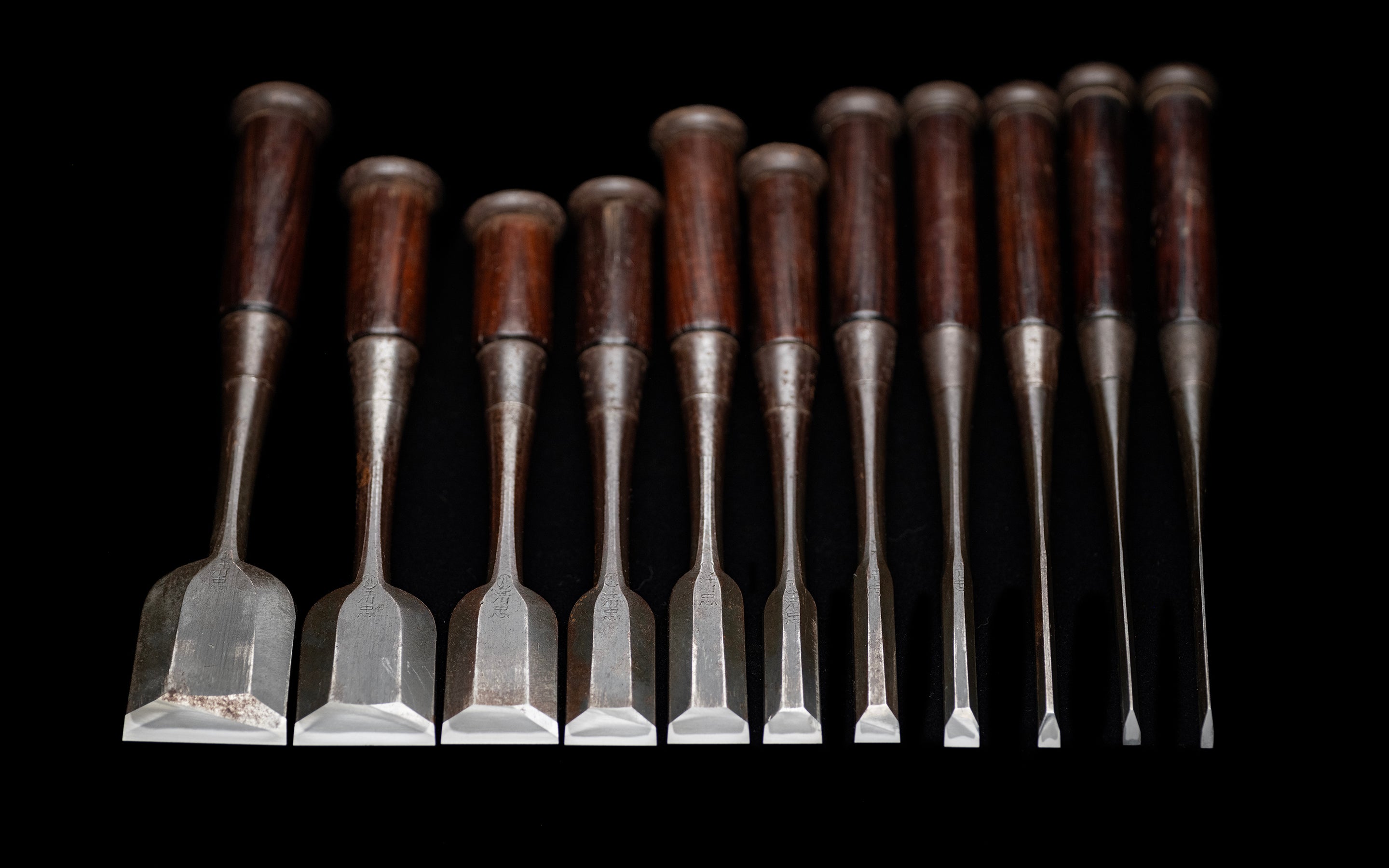 Oire-Nomi Japanese Hand Made Bench Chisel Set By Kiyotada Ⅱ  - Classic Tokyo Style