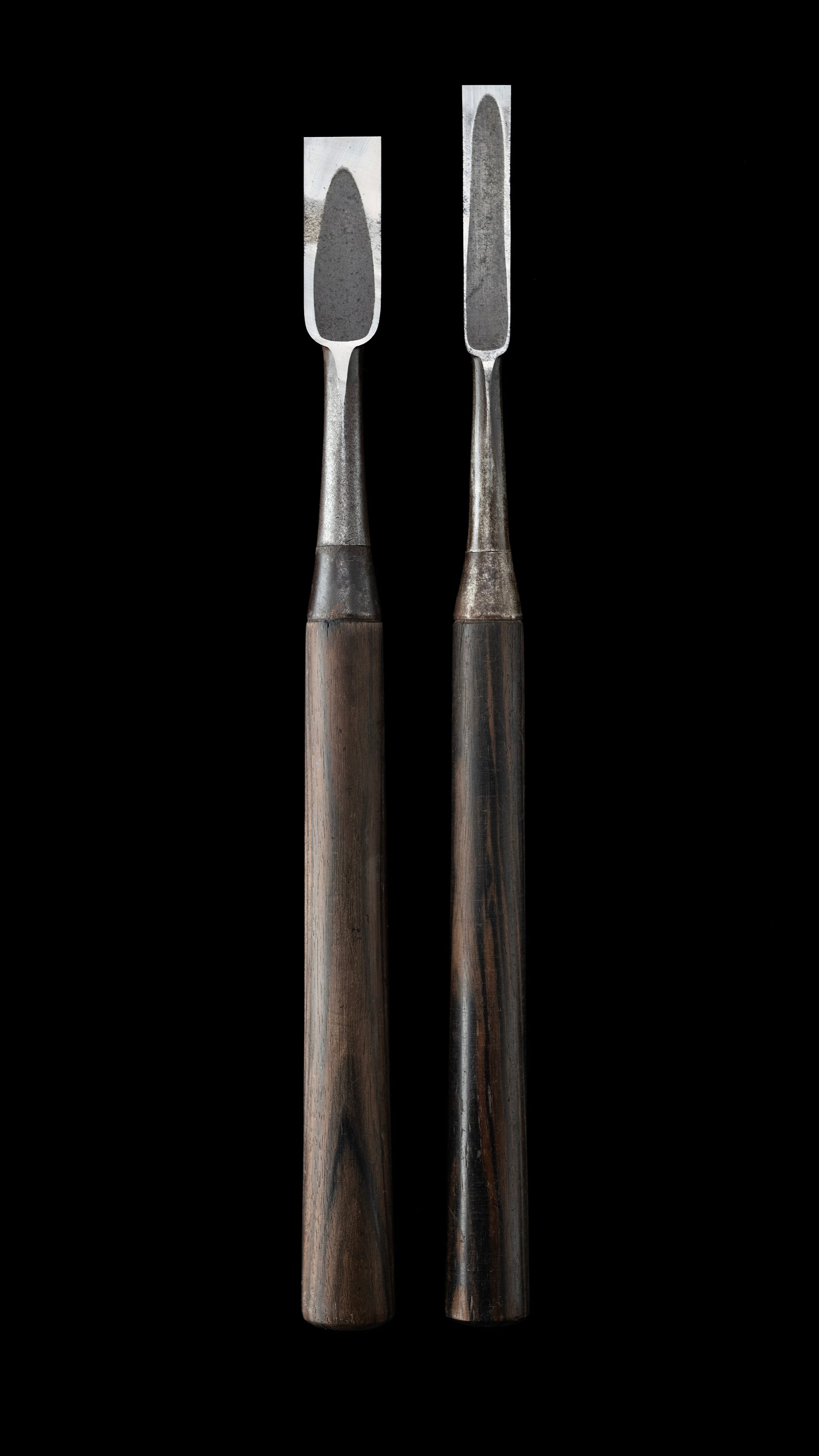 Koumaru-Tsuki-Nomi Japanese Hand Made Paring Dovetail Chisels - 15&24mm