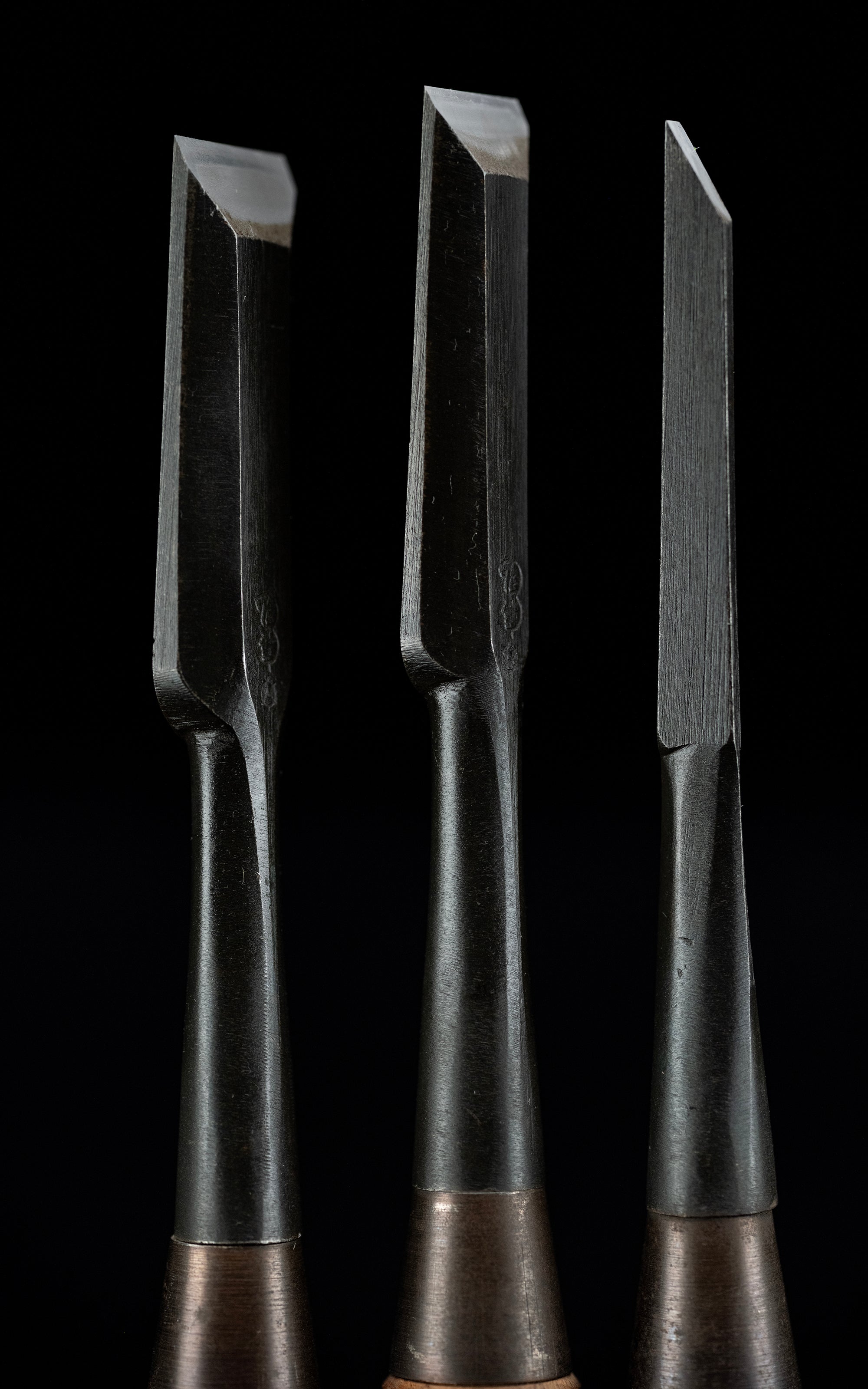 Oire-Nomi Japanese Hand Made Bench Chisel Set By Osahiro - 3 pieces