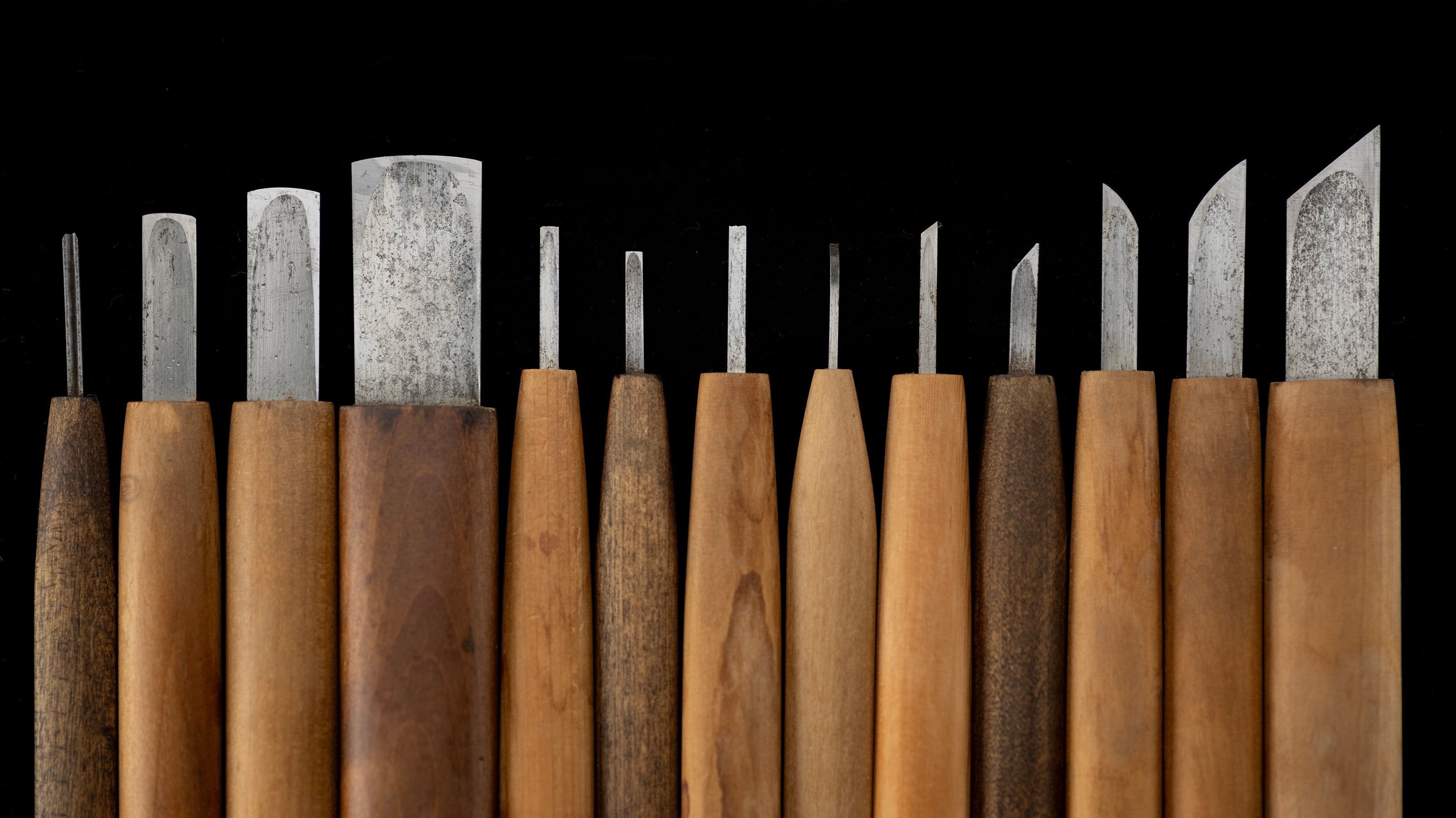 Japanese Carving Chisel Set By Konobu -  62 Pieces