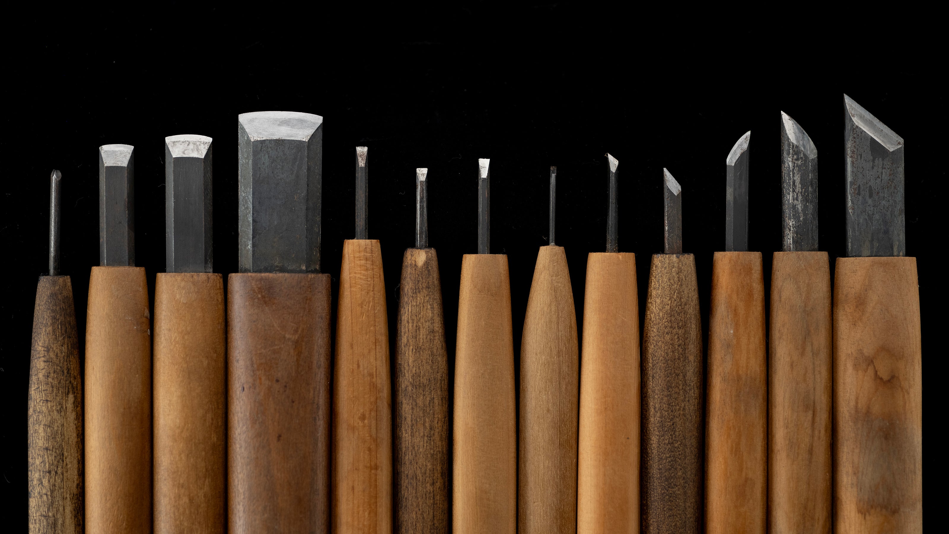 Japanese Carving Chisel Set By Konobu -  62 Pieces
