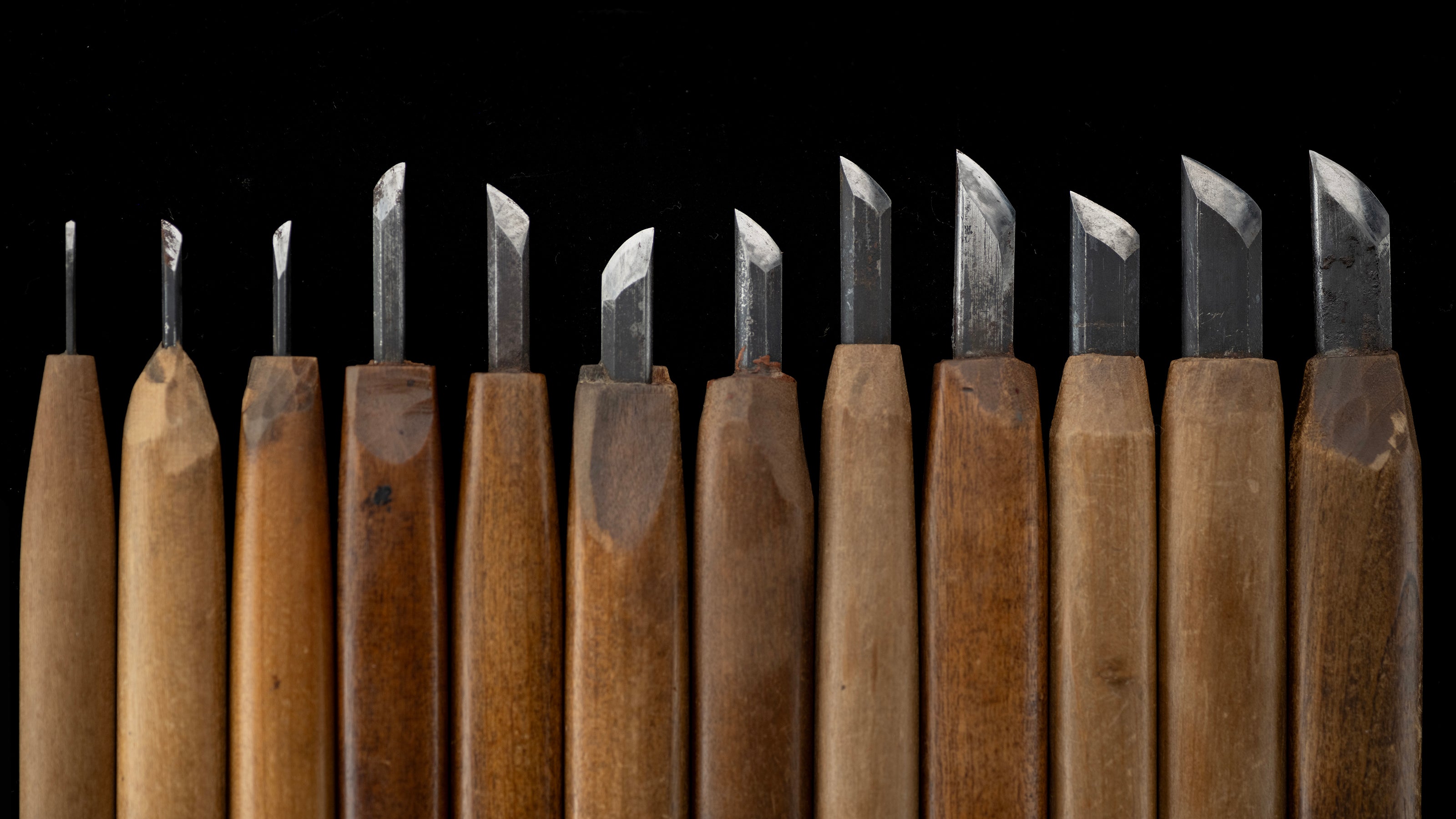 Japanese Carving Chisel Set By Konobu -  62 Pieces
